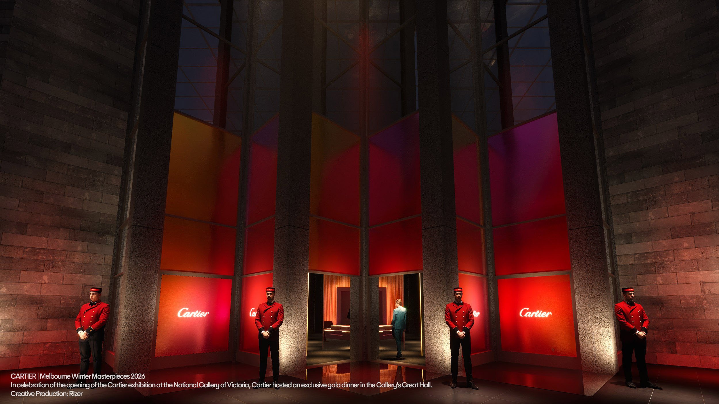 Cartier at NGV 3d visualisation by Rizer  // 3d visualisation
