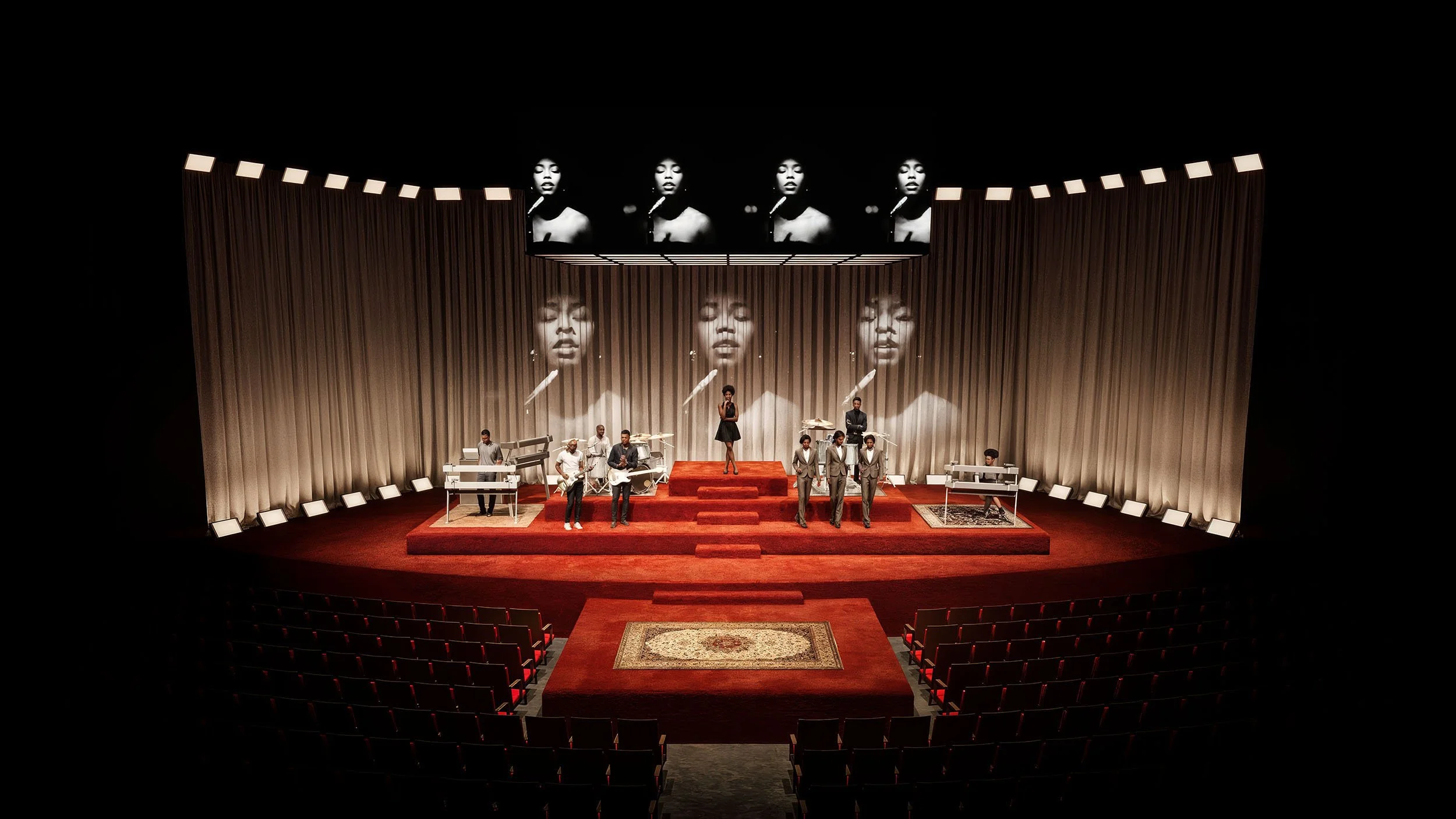 Lauryn Hill stage design by Light and Dark  // 3d visualisation