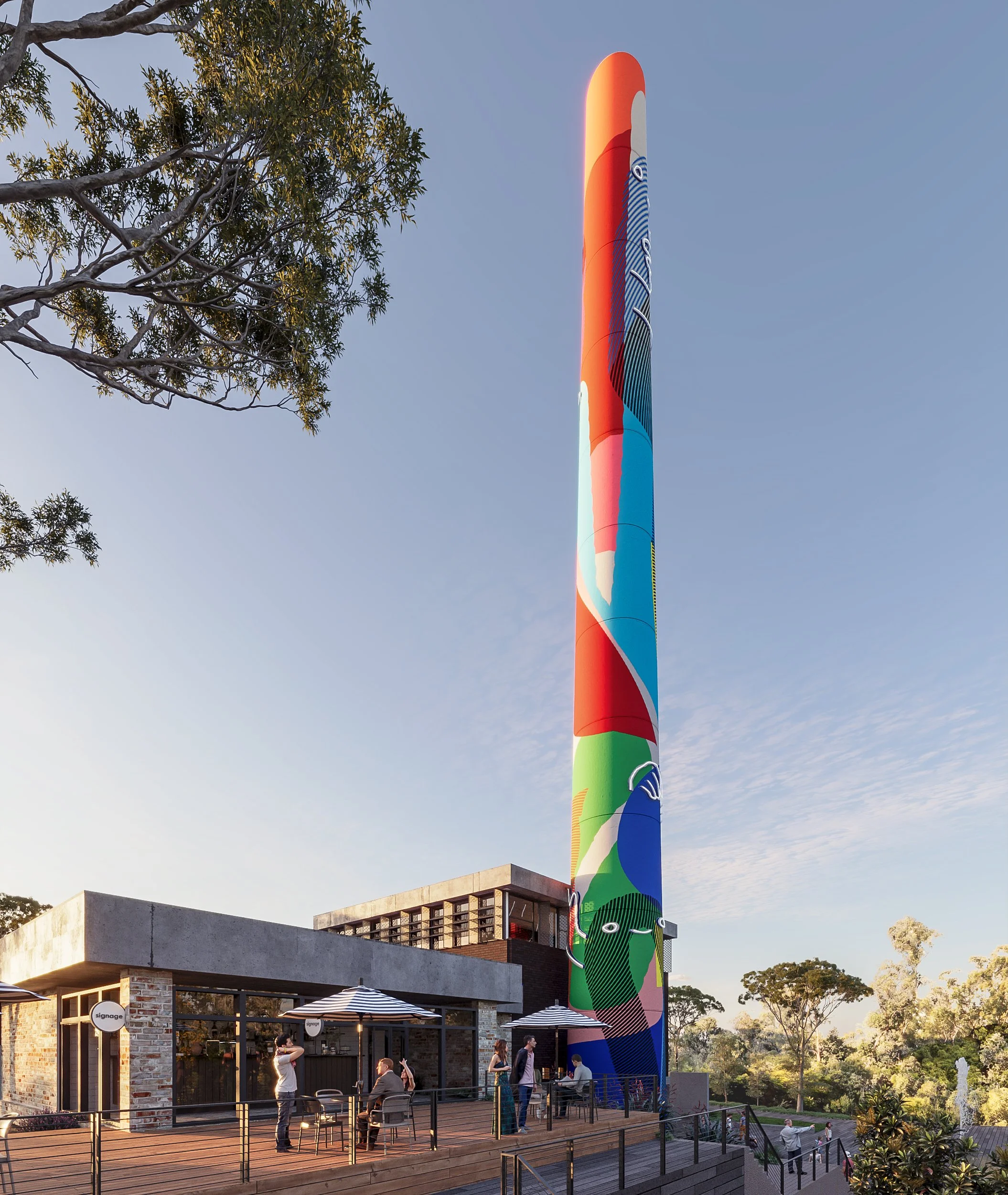 Subiaco Smoke Stack // Creative Road // 3d Visualisation