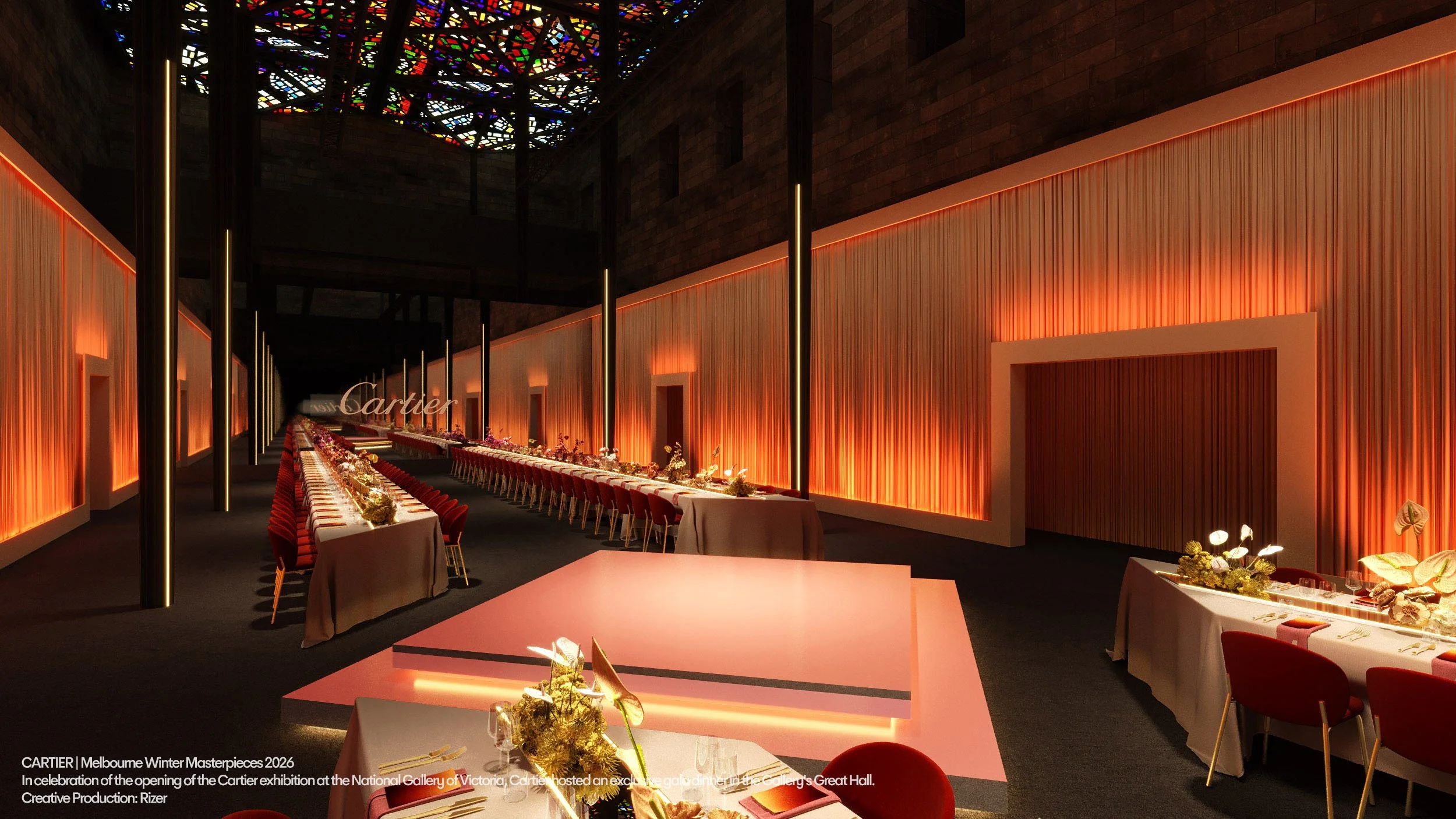 Cartier at NGV 3d visualisation by Rizer  // 3d visualisation