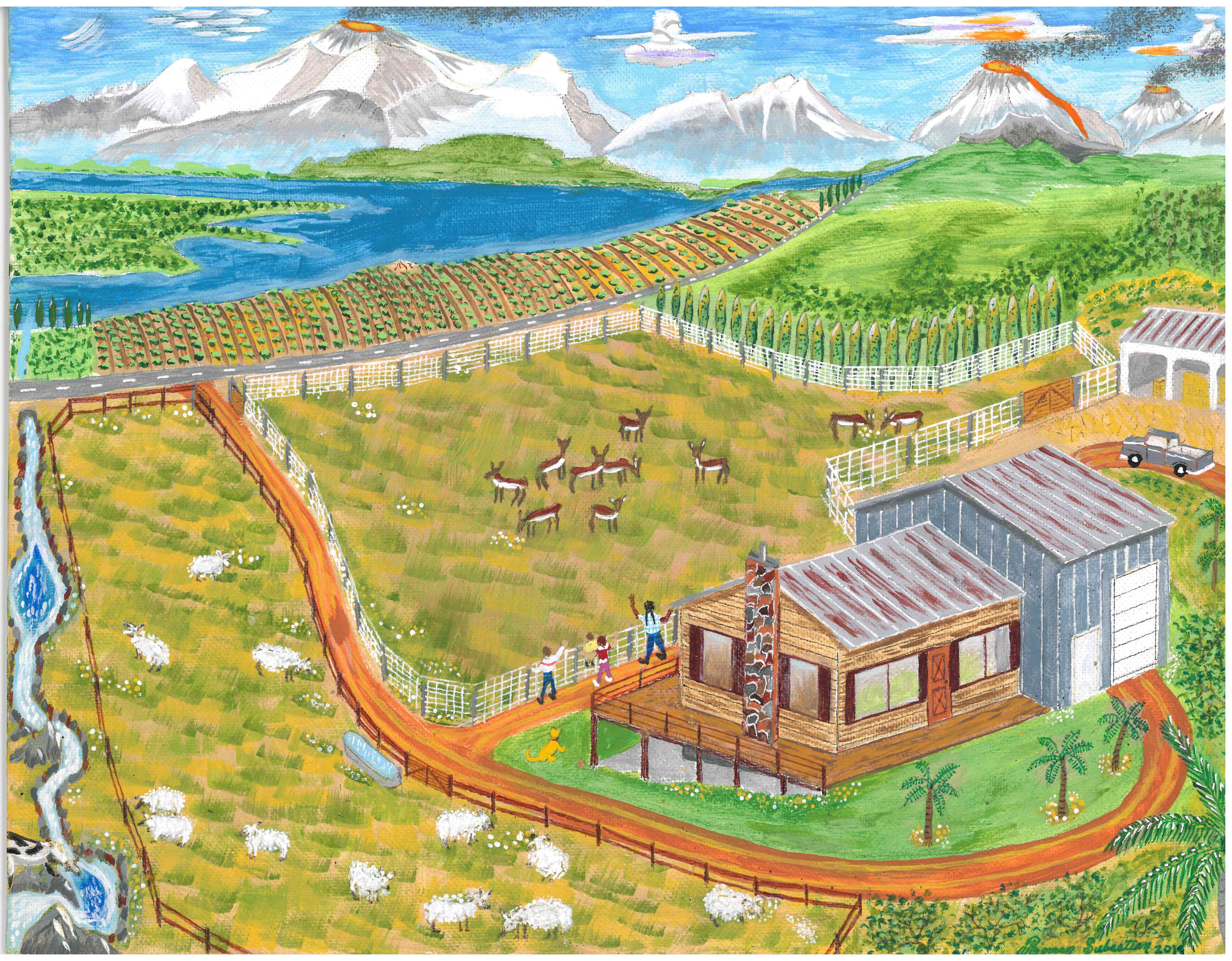 THE DEER RANCH (Original $2,795, Full Size Print $90)