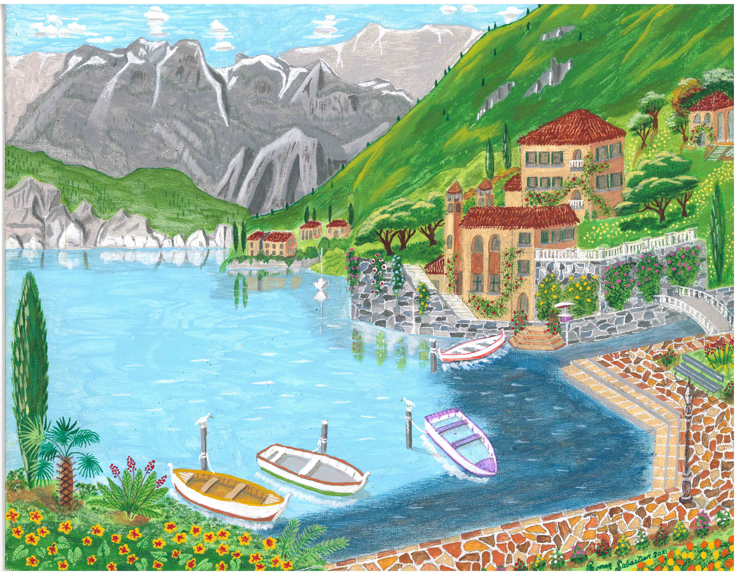 Lake Como (Original $2,895, Full Size Print $115)