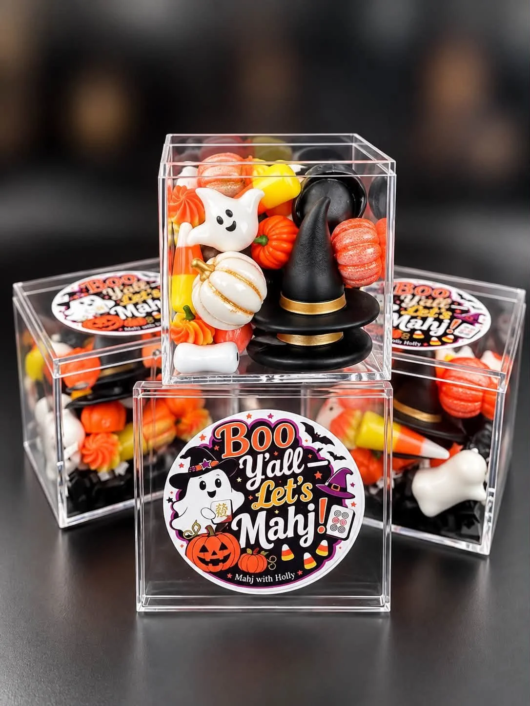 Boo Y'all Mahj with Holly Trinkets (Orange)