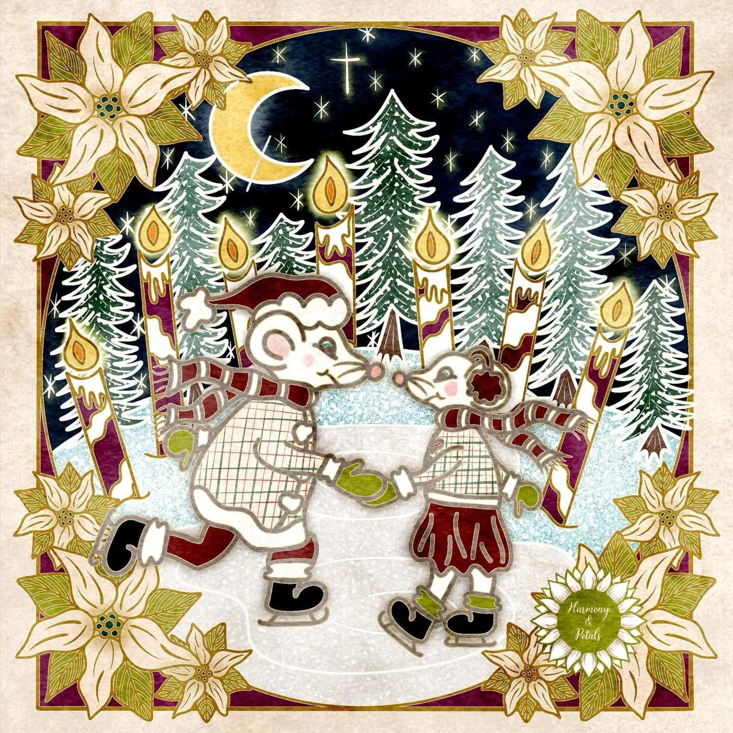 ❄️✨ Winter Nights ✨❄️
Day 2 of Jehane&rsquo;s Twelve Days of Christmas!

We got our first real snow here in Colorado today, so we have our first real Winter night of the season:)

Hopefully somewhere in the forest tonight when the moon is hanging bet