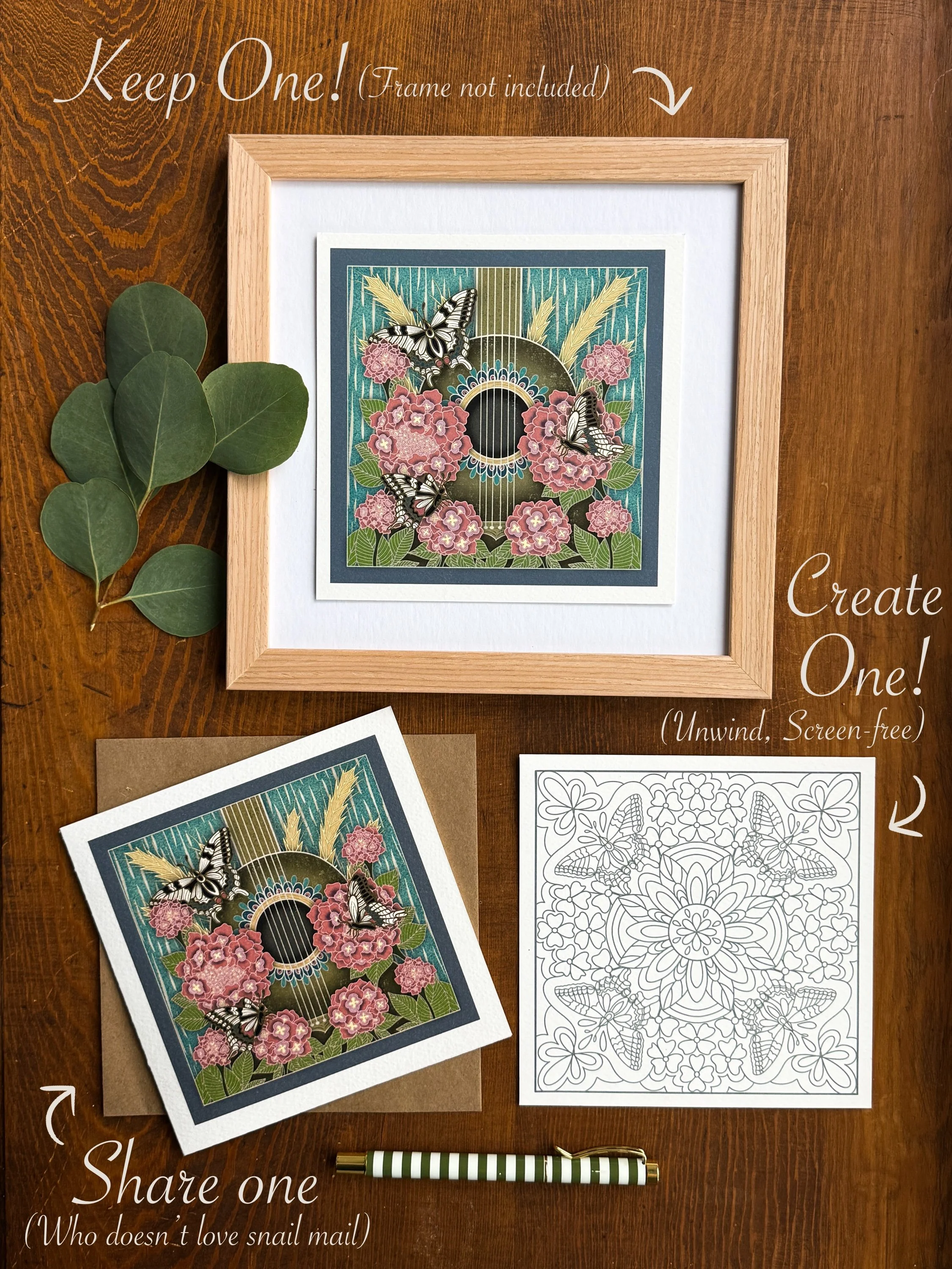TWO OF A KIND: INK & UNWIND CLUB  |  Petals, Wings & Strings