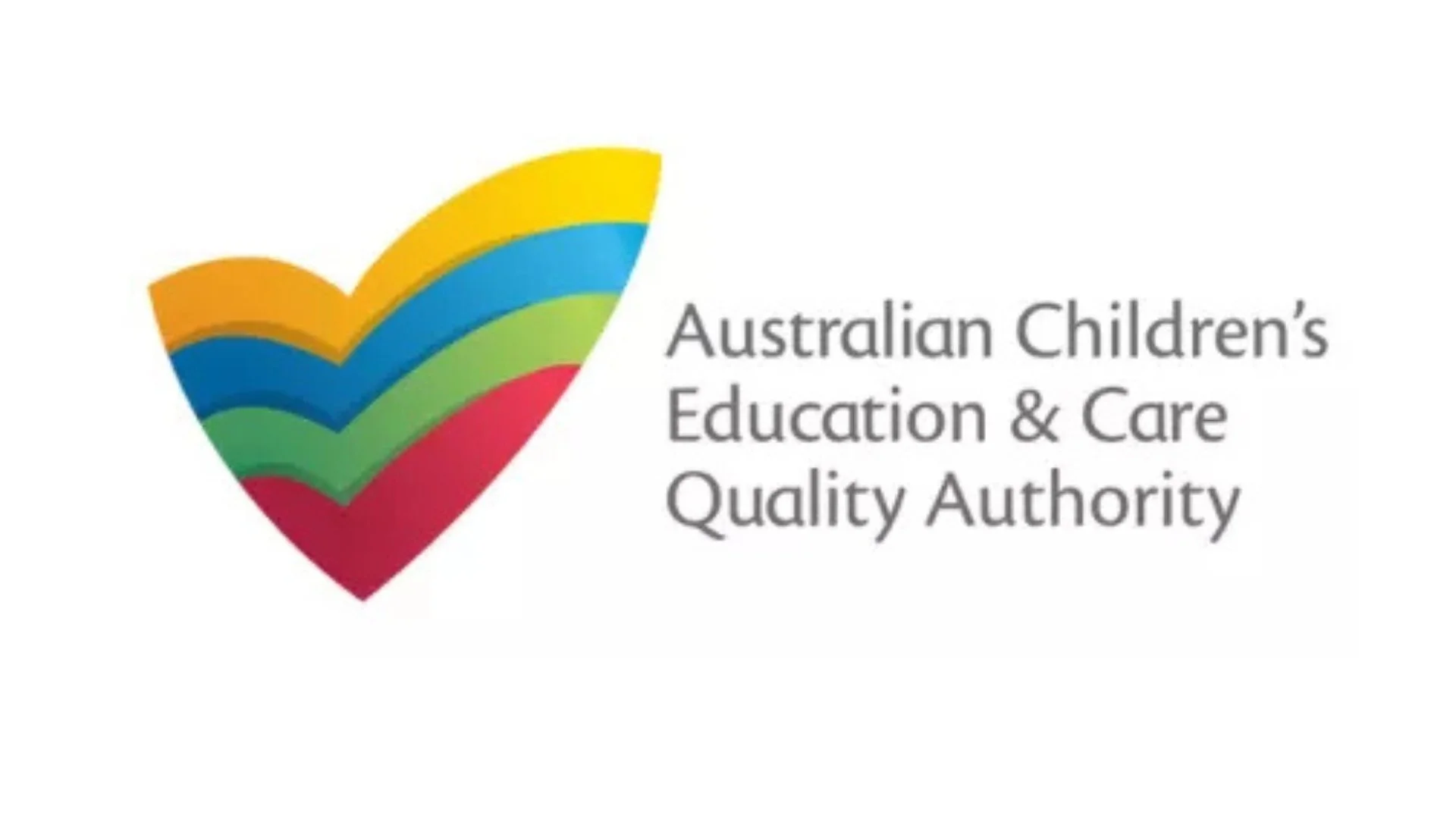 Logo of the Australian Children's Education & Care Quality Authority with a colorful heart symbol and the organization's name written beside it.