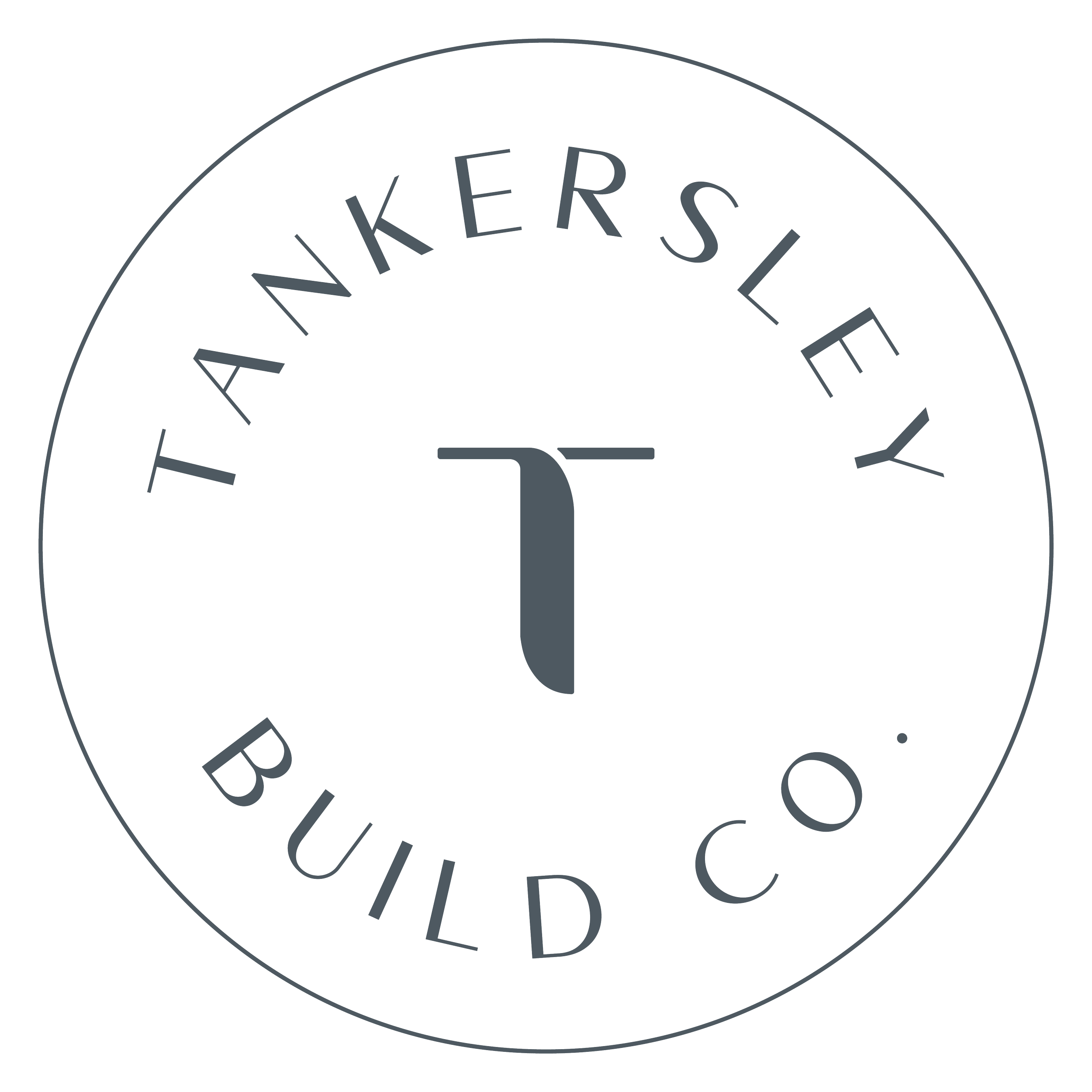 Logo for Tankersley Build Co., featuring a circular design