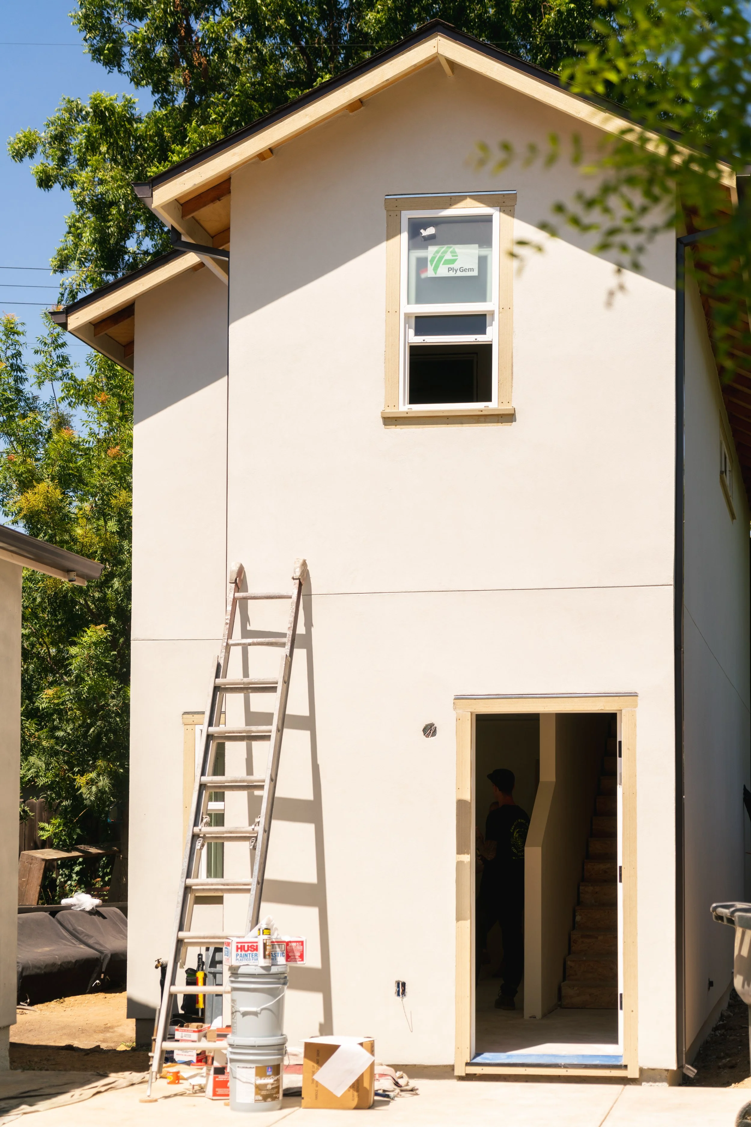Getting ready for stucco on the exterior of a custom home