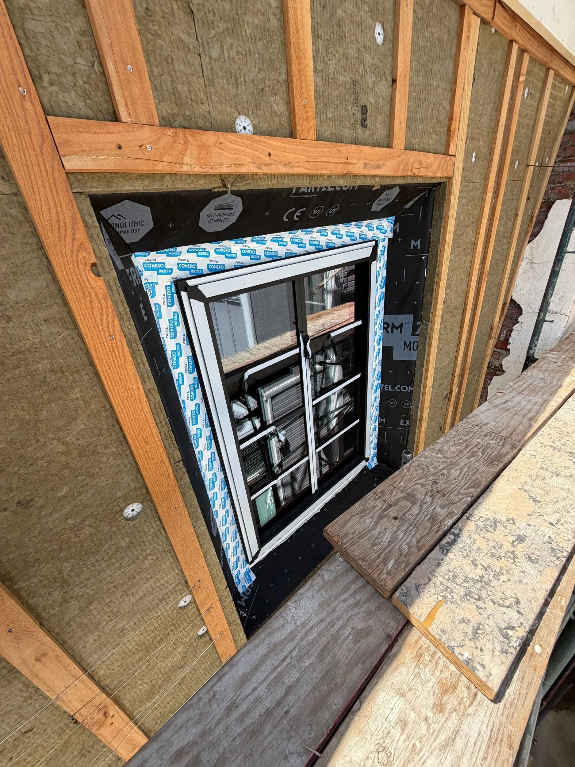 Rockwool insulation ready to be installed