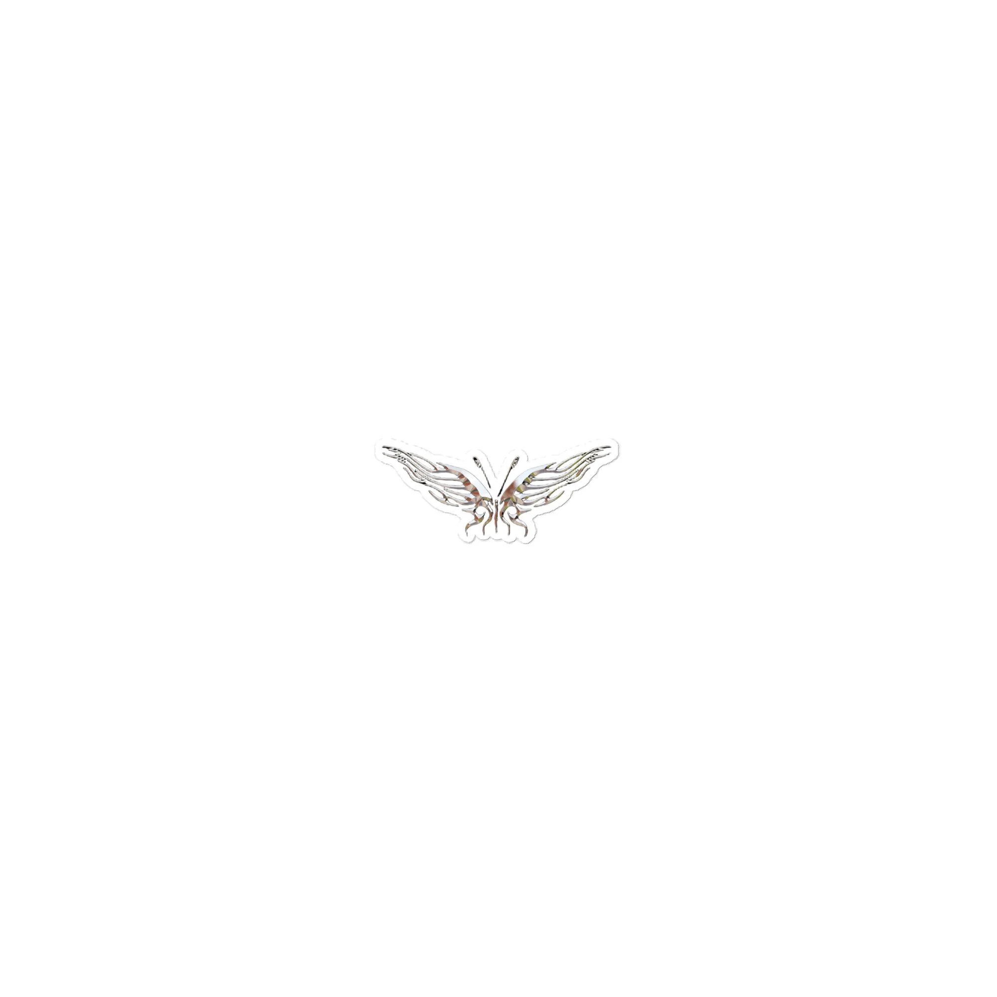 Chrome Butterfly Stickers