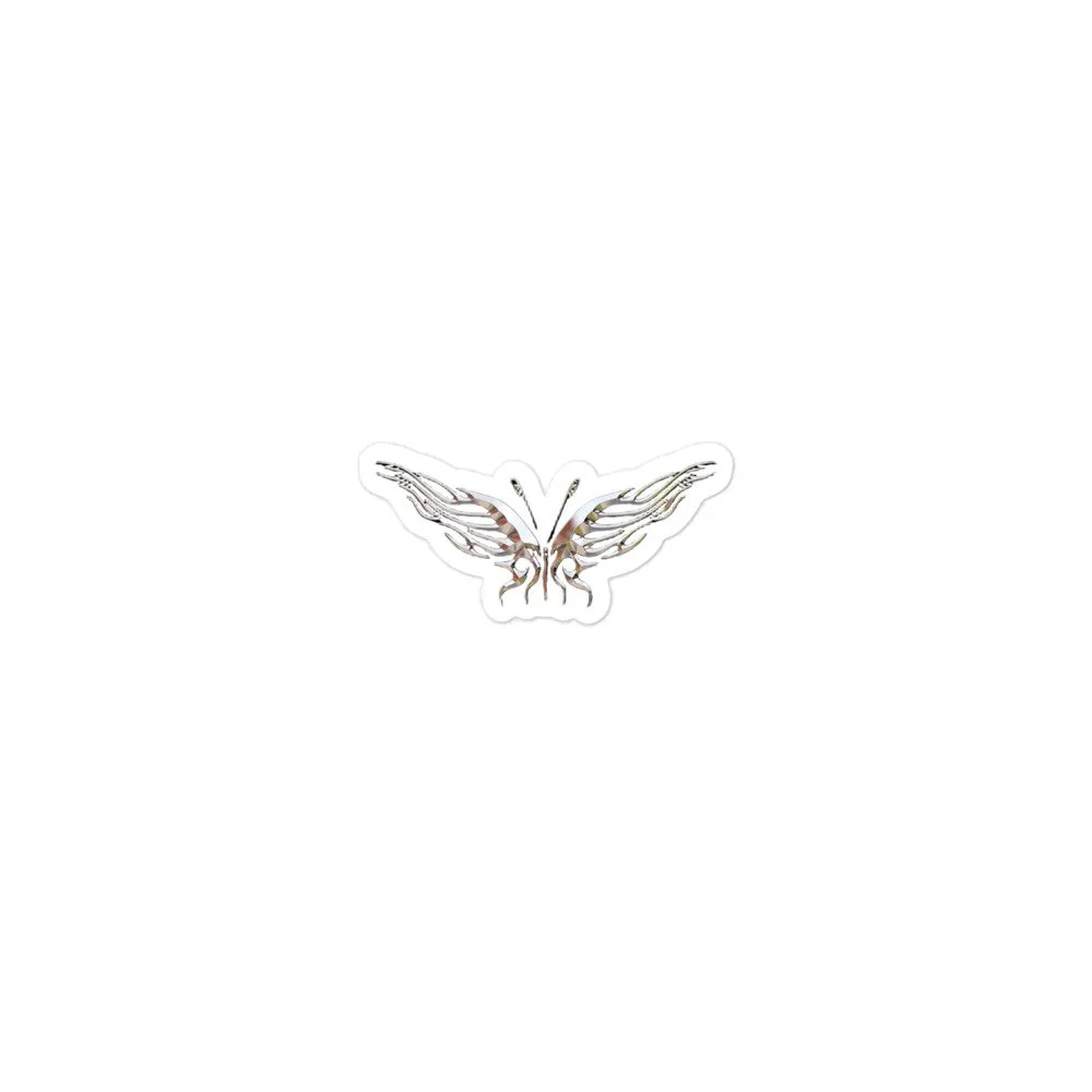 Chrome Butterfly Stickers