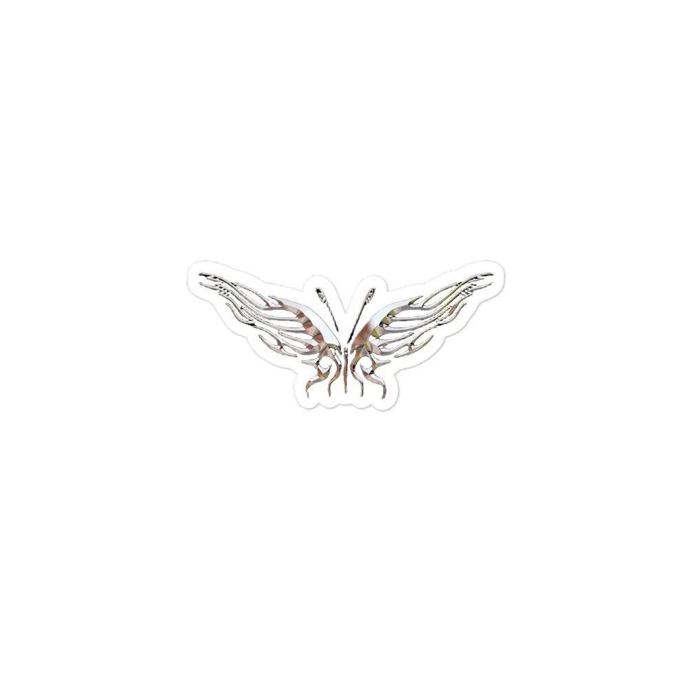 Chrome Butterfly Stickers