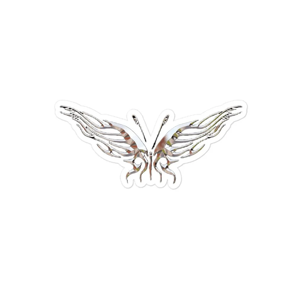 Chrome Butterfly Stickers