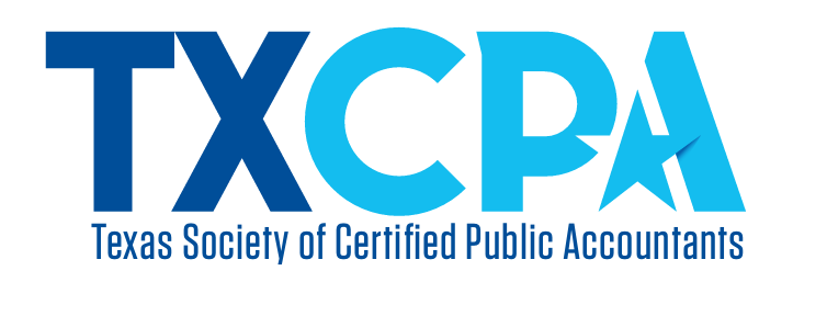 Logo of the Texas Society of Certified Public Accountants, featuring the acronym TXCPA with a stylized star in the 'A'.