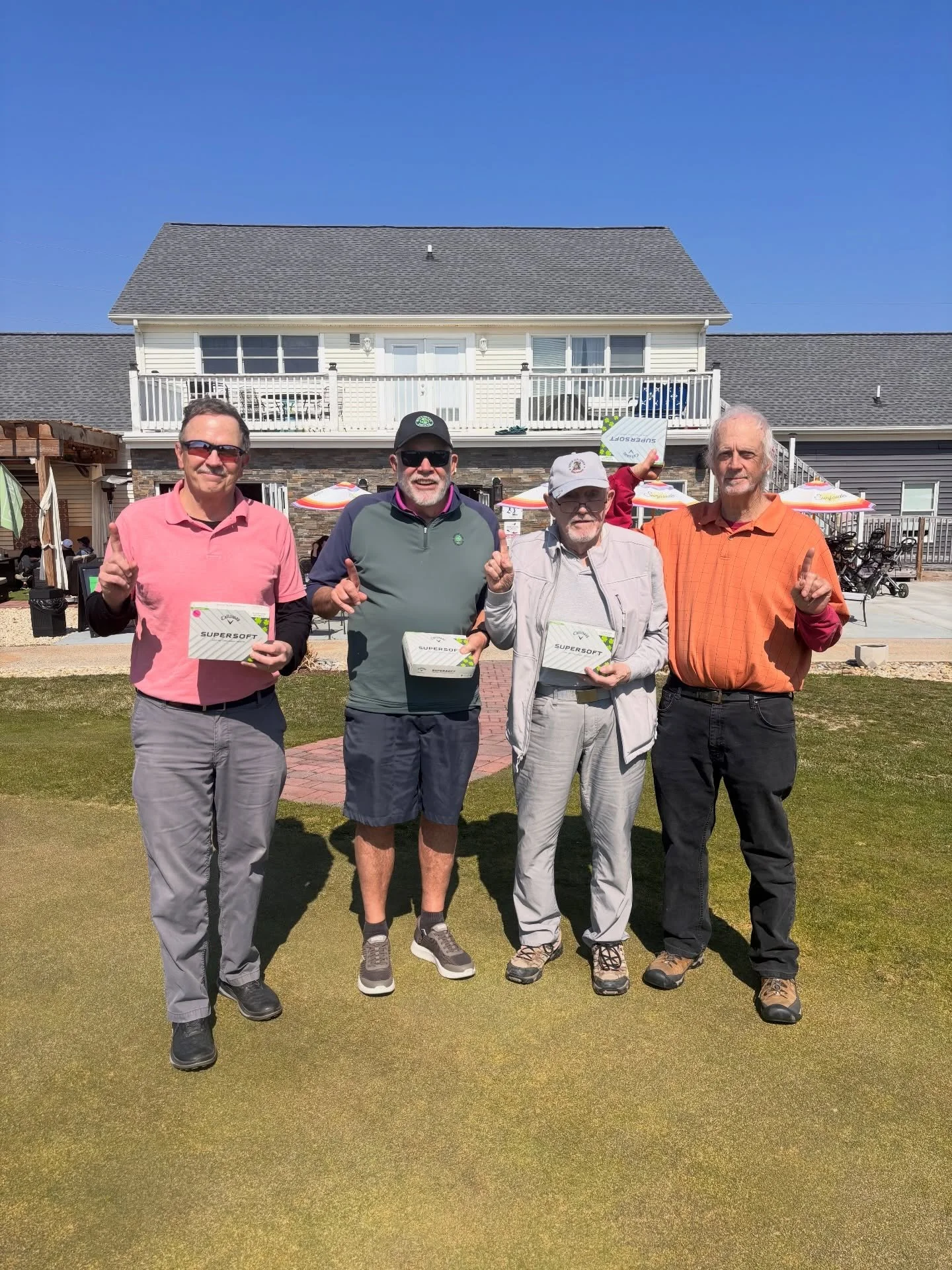 This years Lucky 4 has come to a close and we got winners! 🍀⛳️🥇

Congratulations to the winning team of Rick Ackerman, Tom Carroll, Bob Weston and Tim Brinton! These four shot an amazing score of 29 (-3)! Congrats fellas.

&amp; the winners of the 