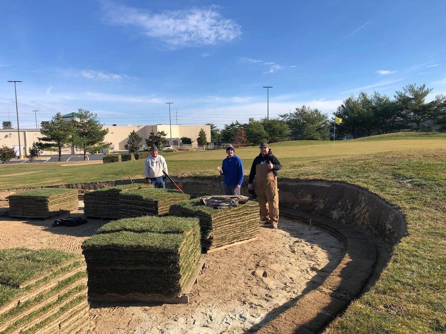 Sod laying