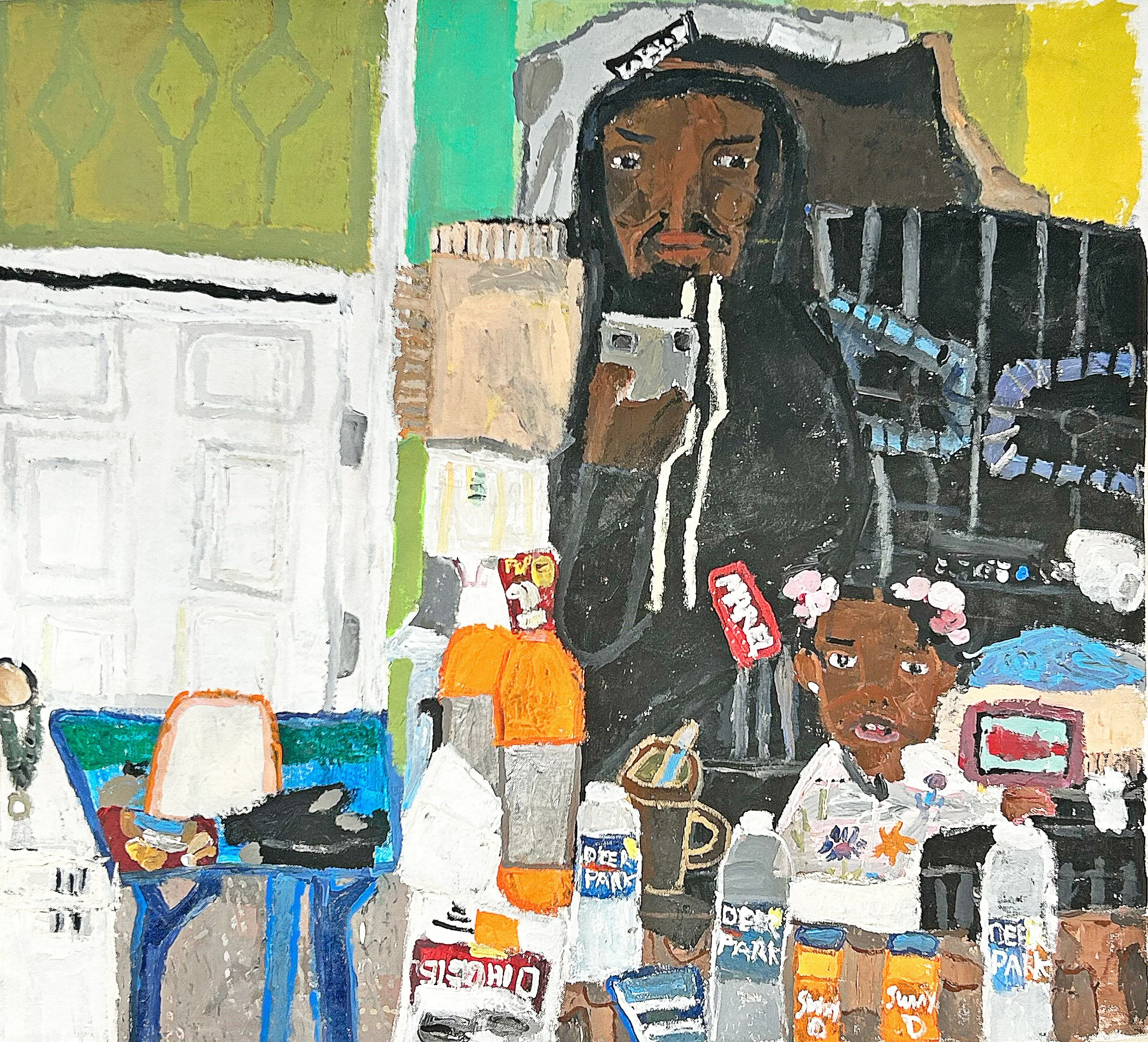 Eric Stewart, Breakfast, 2026. Acrylic on canvas.