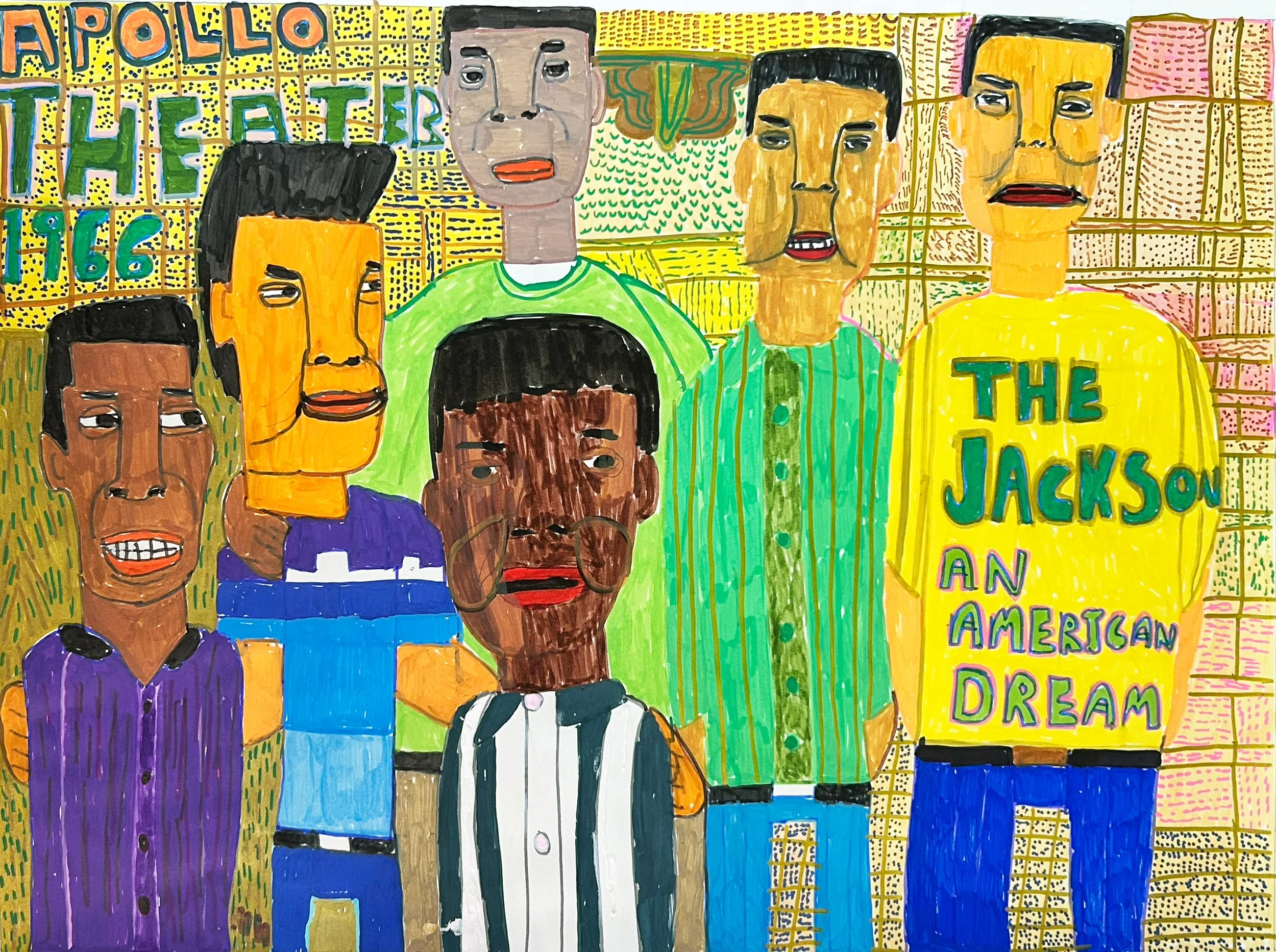 Jackson Fine an American Dream, 2026. Acrylic on paper.