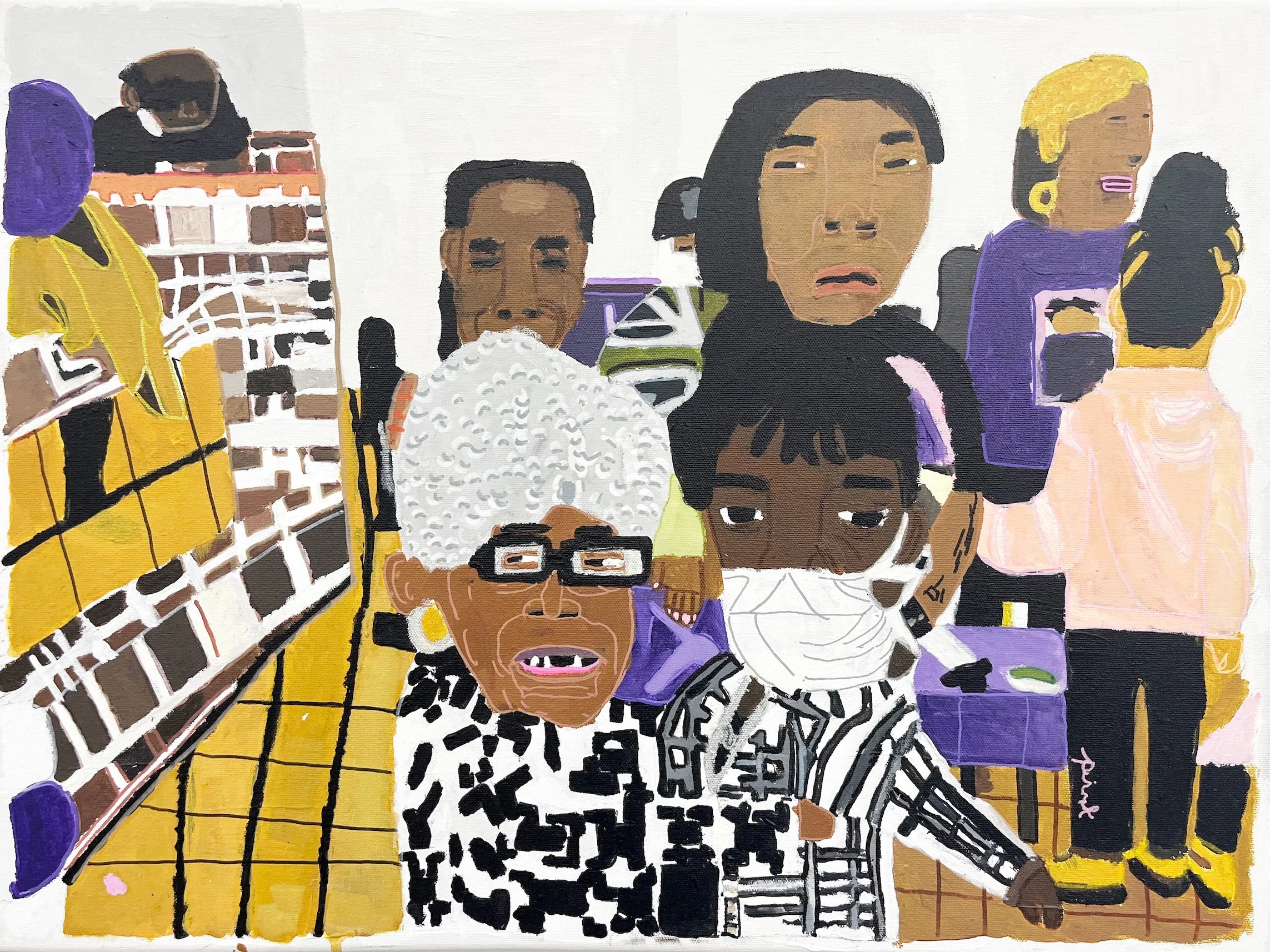 Eric Stewart, Grandma Myrtis Harper Series #3, 2025. Acrylic on canvas.