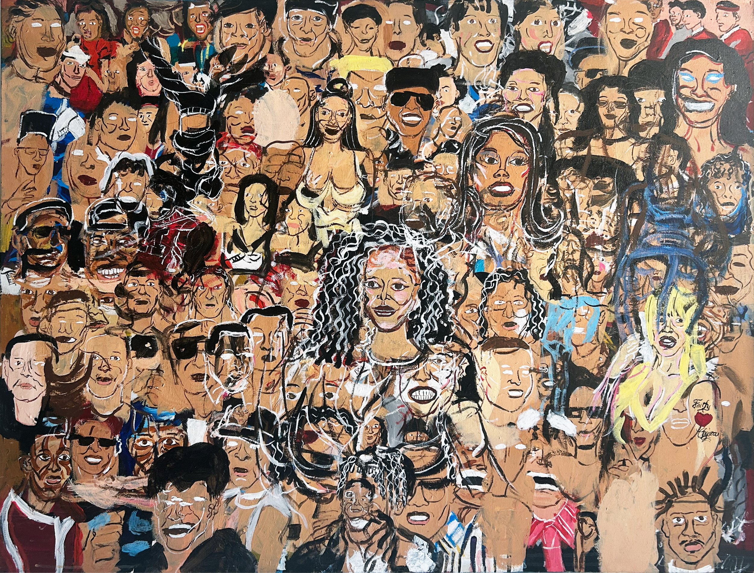 Jaither West, History of Breakdancing, nd. Acrylic on canvas.