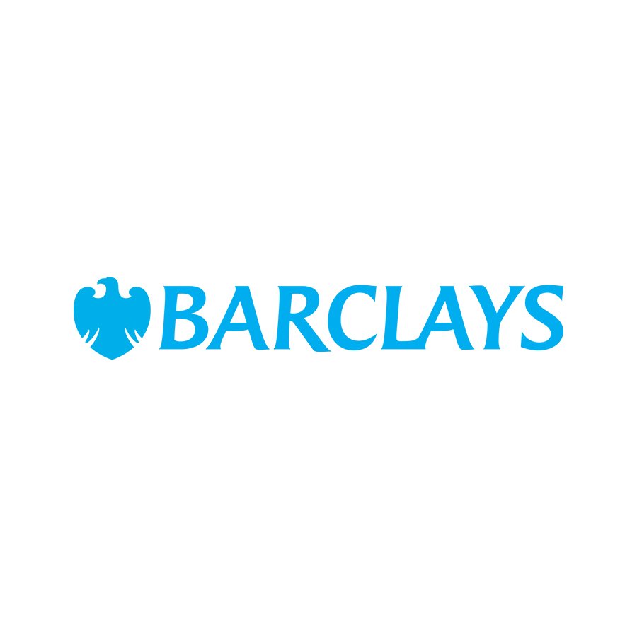Barclays logo with blue eagle emblem and company name in blue text on white background.
