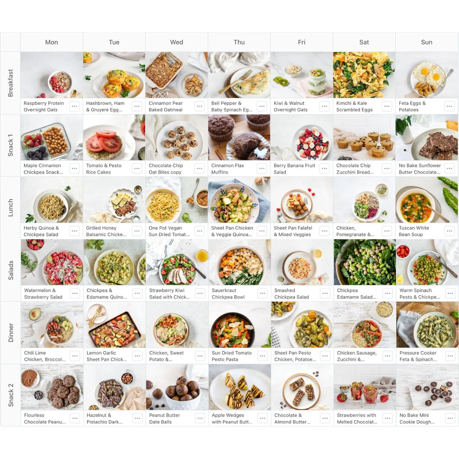 4 Week Custom Meal Plan