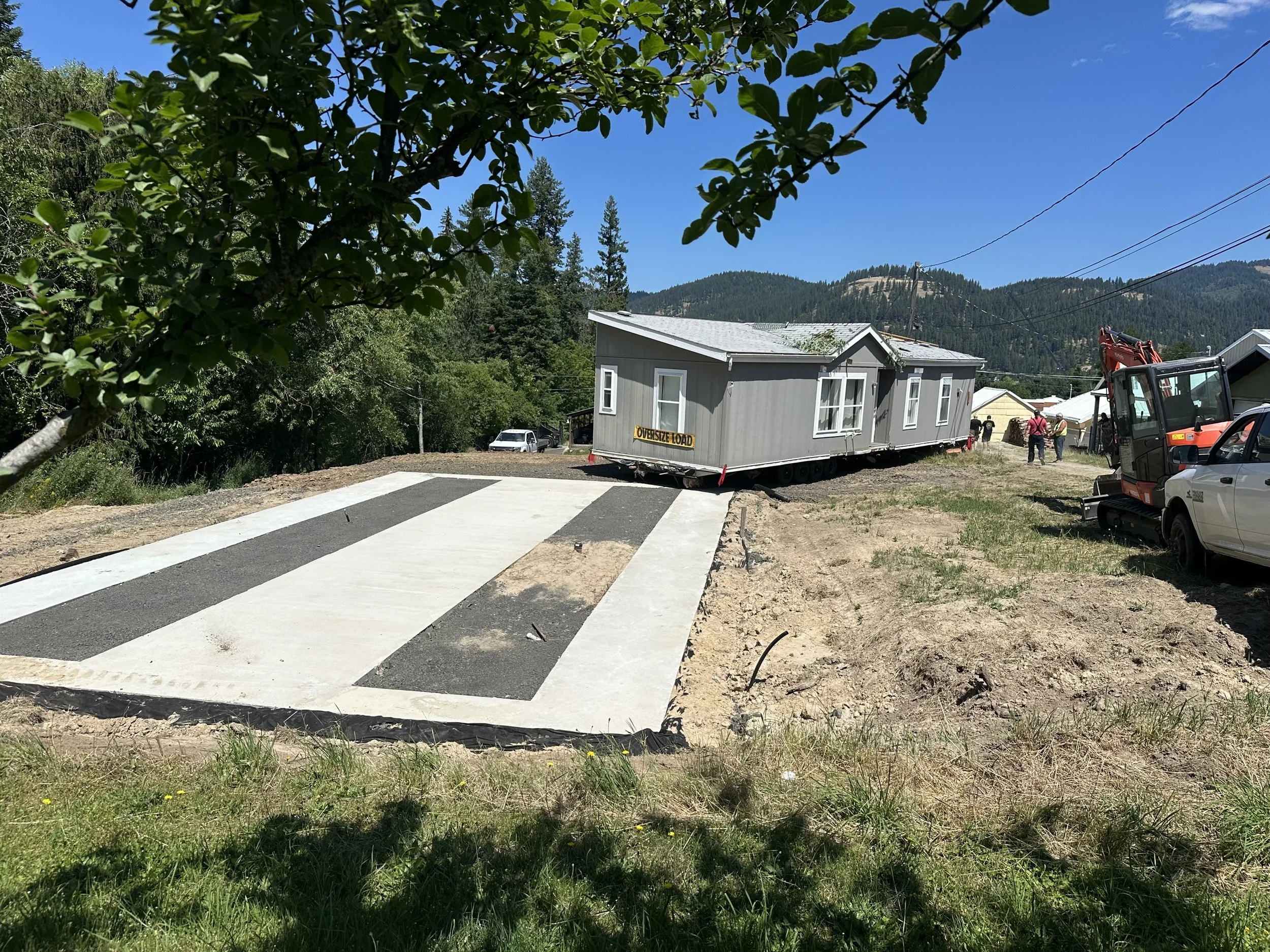 Site prep for Manufactured Home in St. Maries, ID