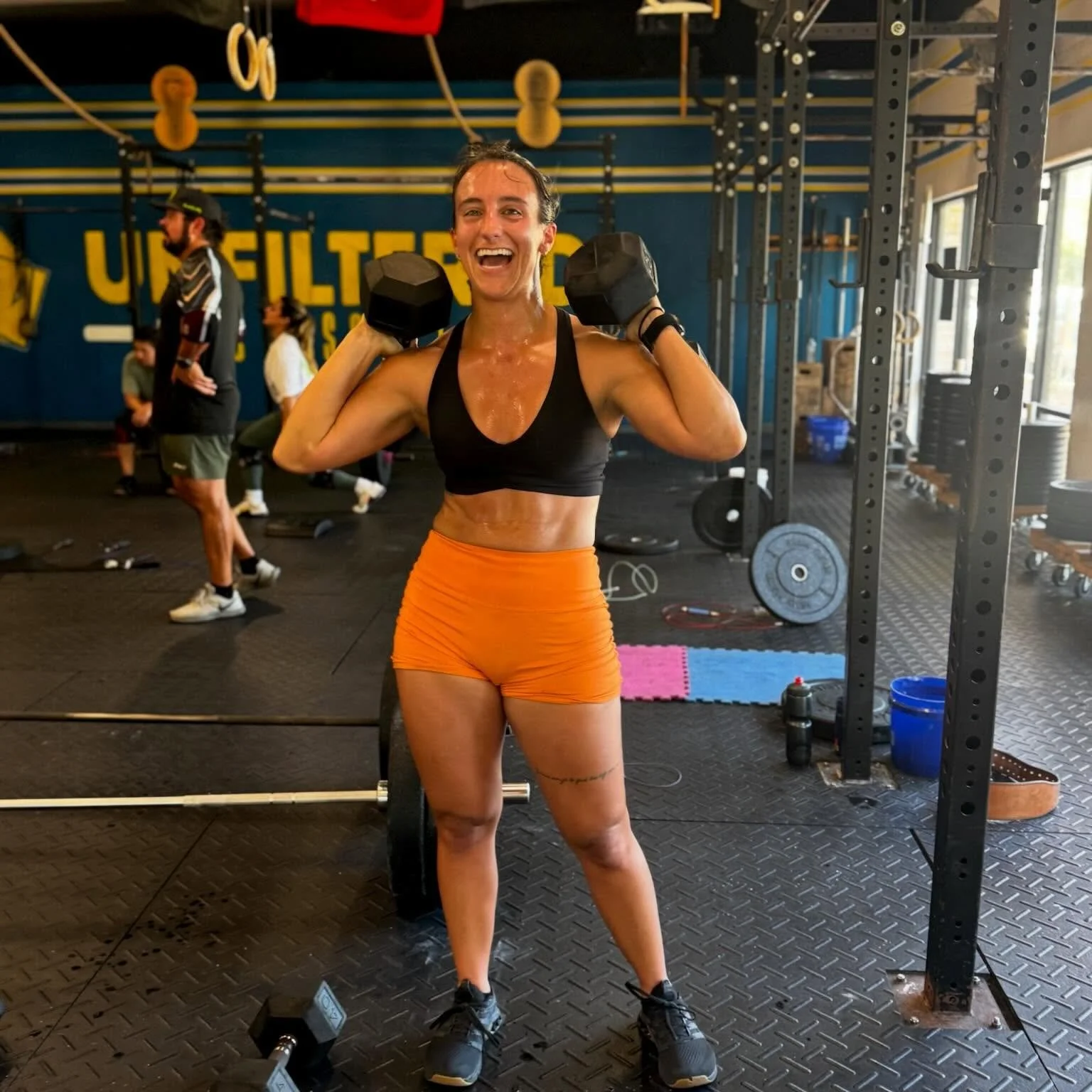 Smiling through the workout because fitness should challenge you and bring you joy too. 😊💪

A positive mindset can take you further than you think, and sometimes the best reps are the ones done with a smile on your face. Keep showing up, keep worki