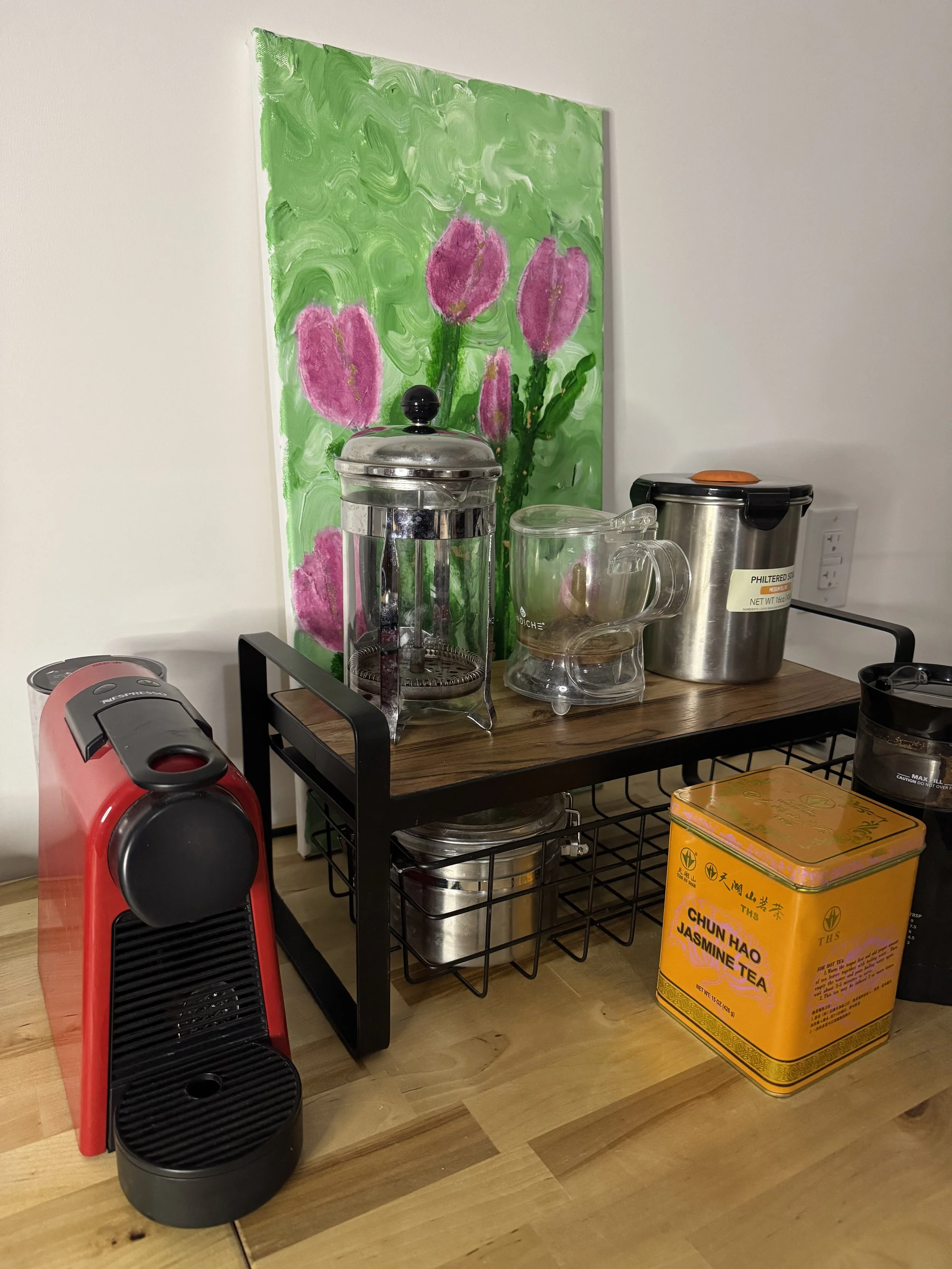 rancho-pancho-cabin-coffee-tea-station-morning