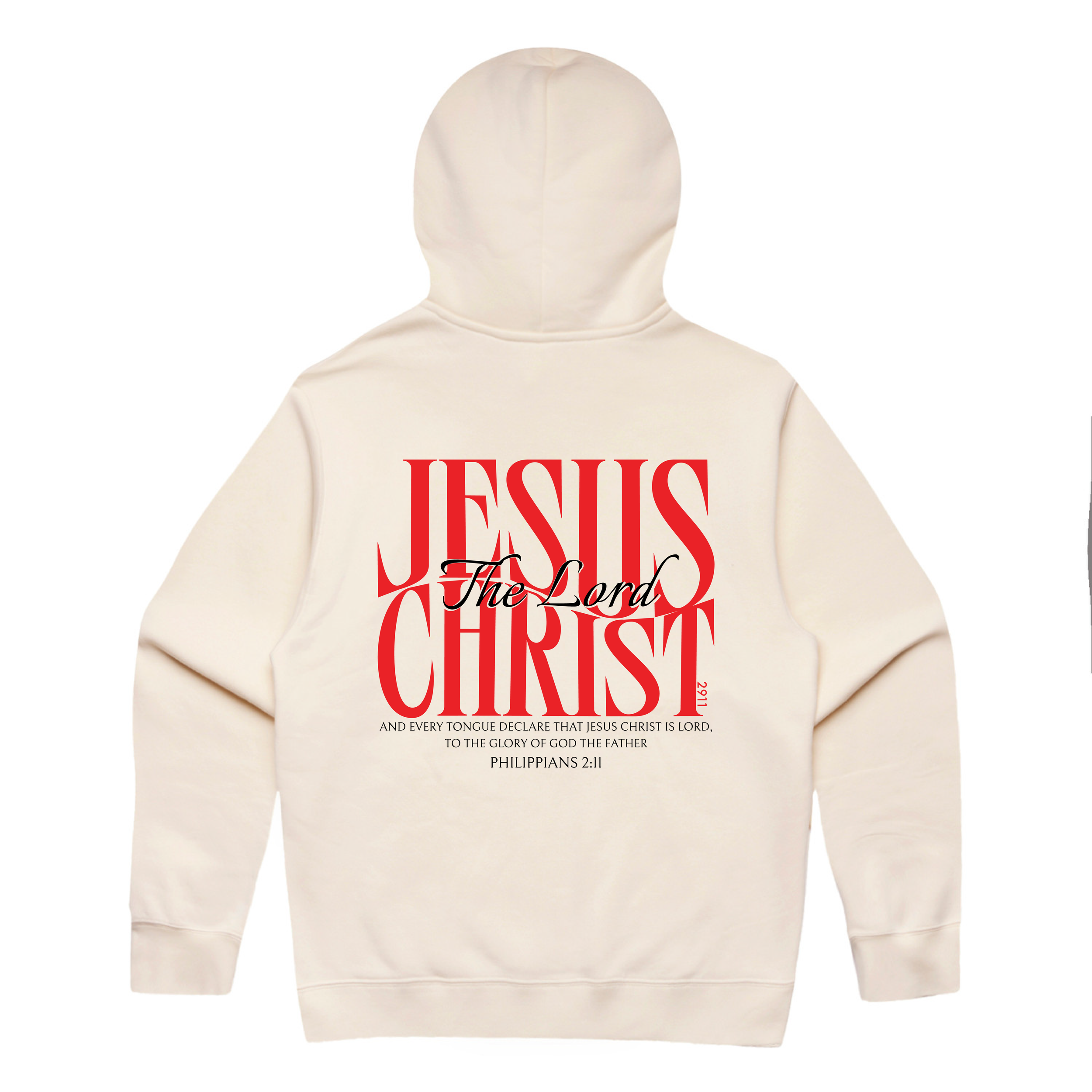 Jesus Christ The Lord Relax Hoodie (Back)
