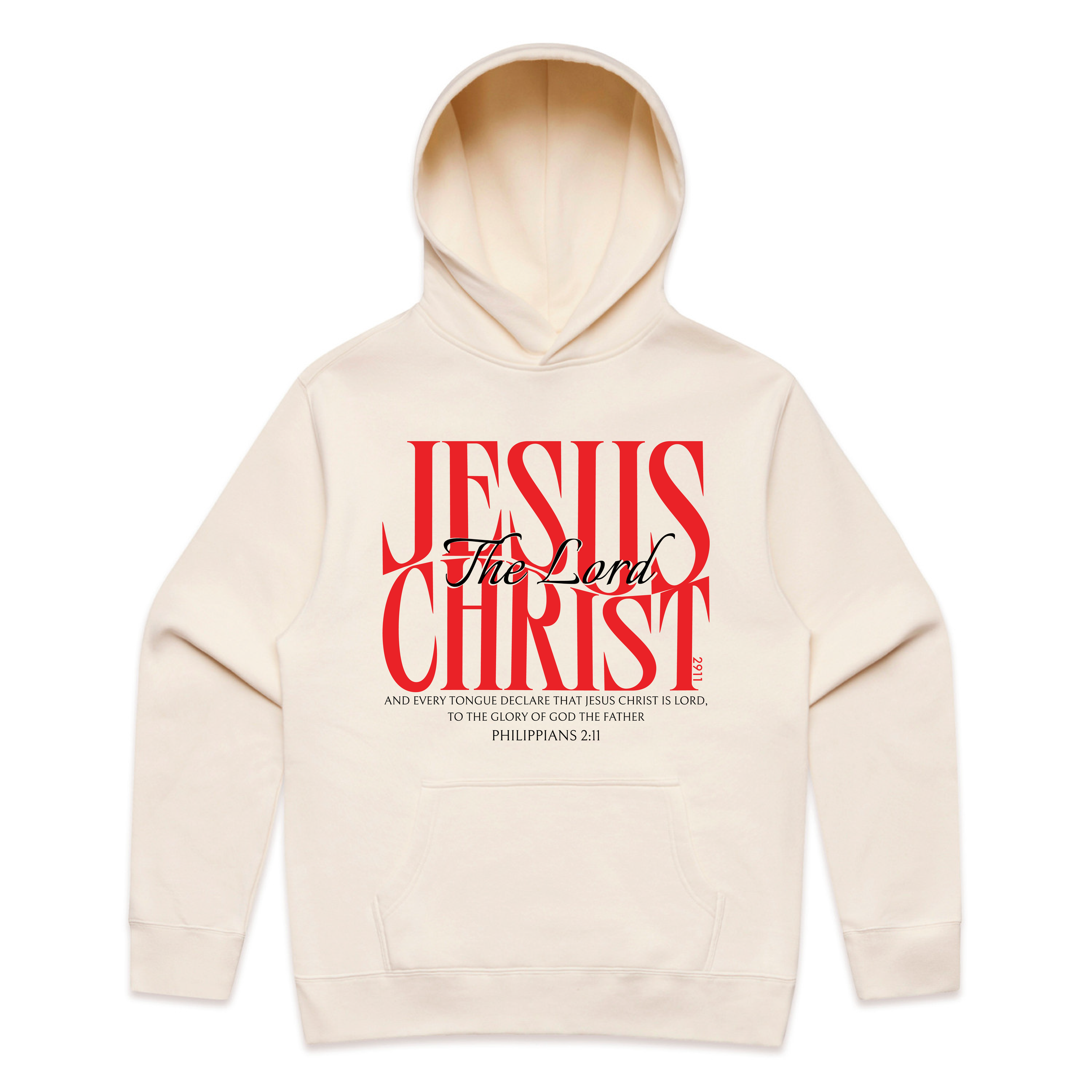 Jesus Christ The Lord Relax Hoodie (Front)