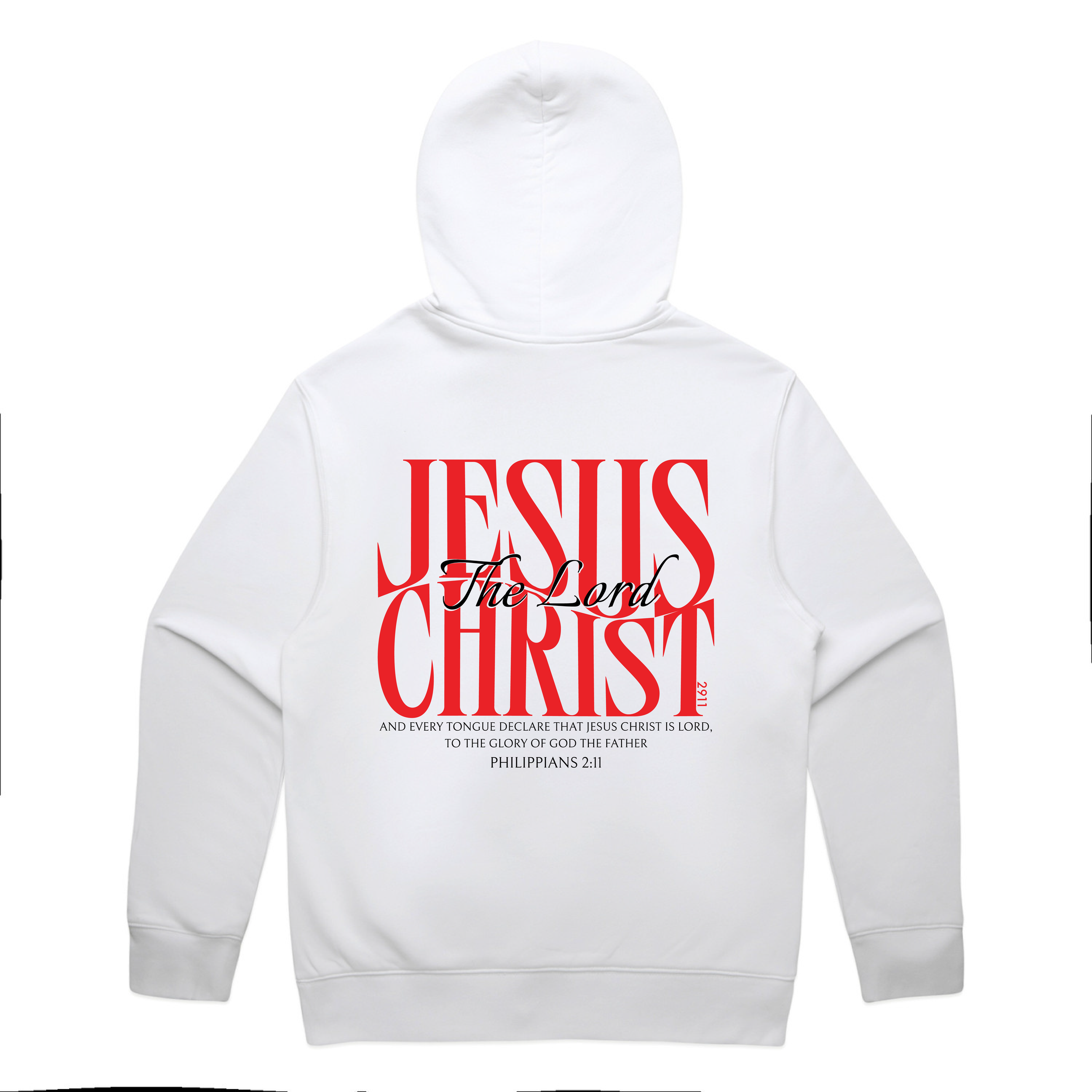 Jesus Christ The Lord Relax Hoodie (Back)