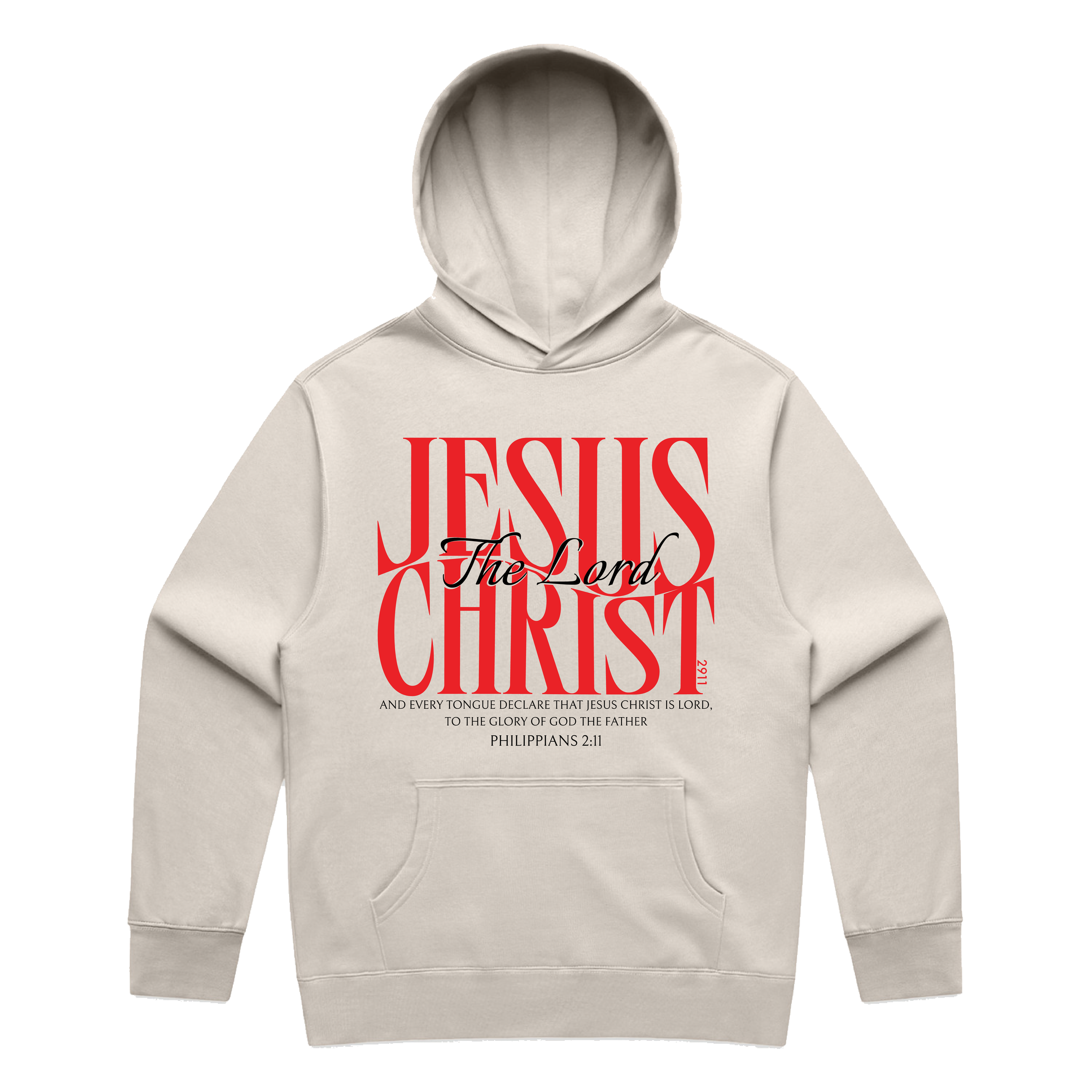 Jesus Christ The Lord Relax Hoodie (Front)