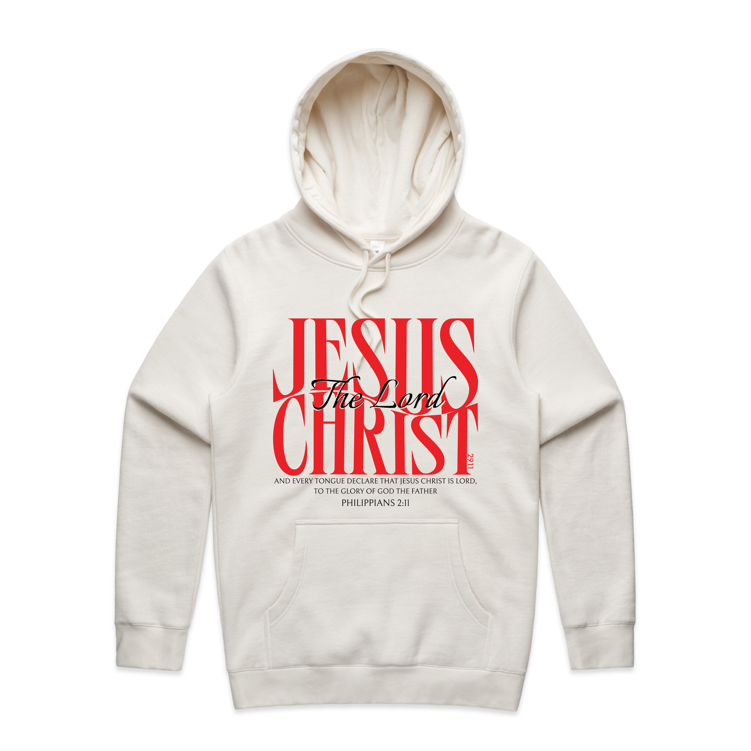 Jesus Christ The Lord Organic Stencil Hoodie