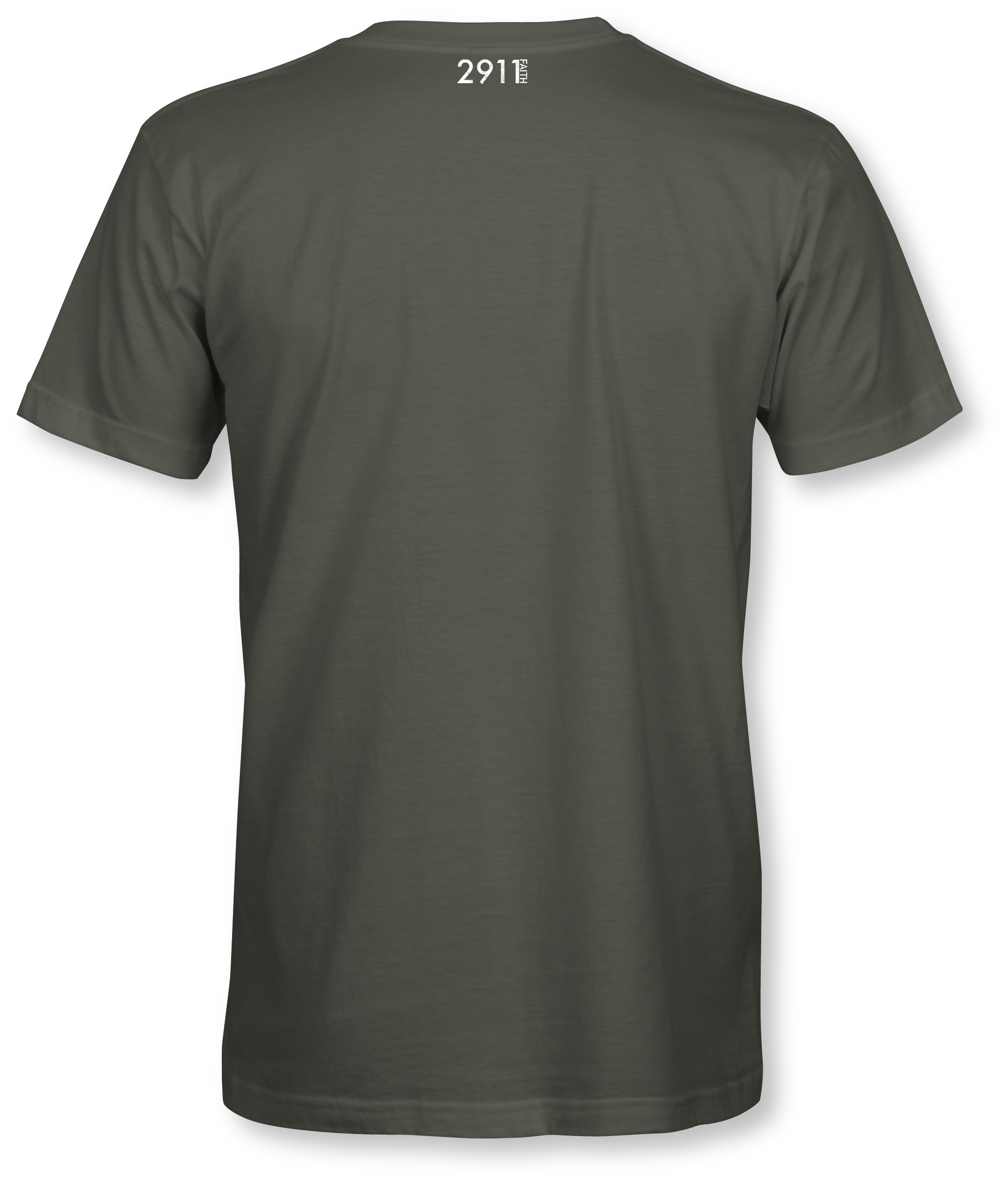2911faith - Military Green shirt (back).png