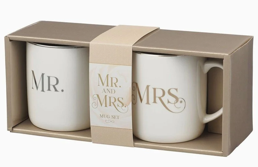 Elegant Mr. and Mrs. Mug Set