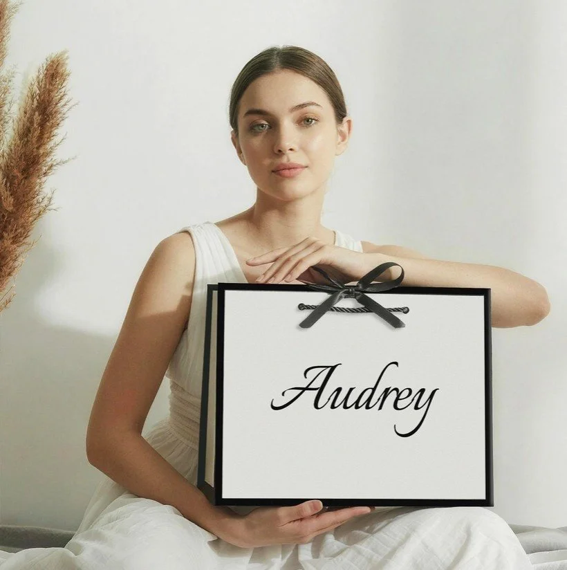 Custom Gift Bags Personalized Name with Ribbon–Wedding Party