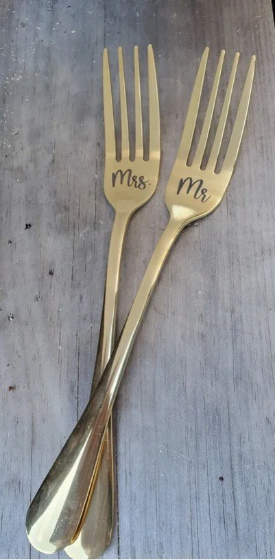 Mr. & Mrs. Wedding Fork Set