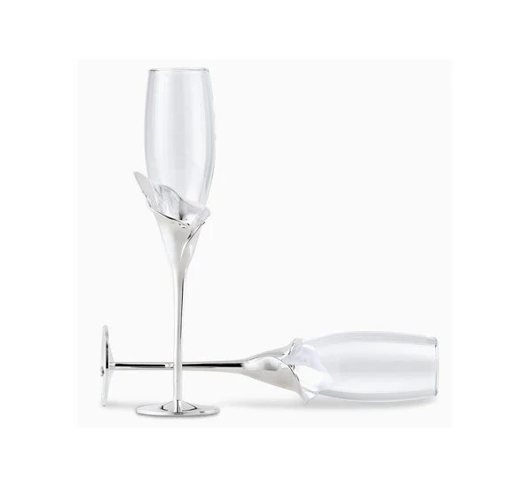 FAIRE silver calla lilly stemmed champagne flutes 2.jpg