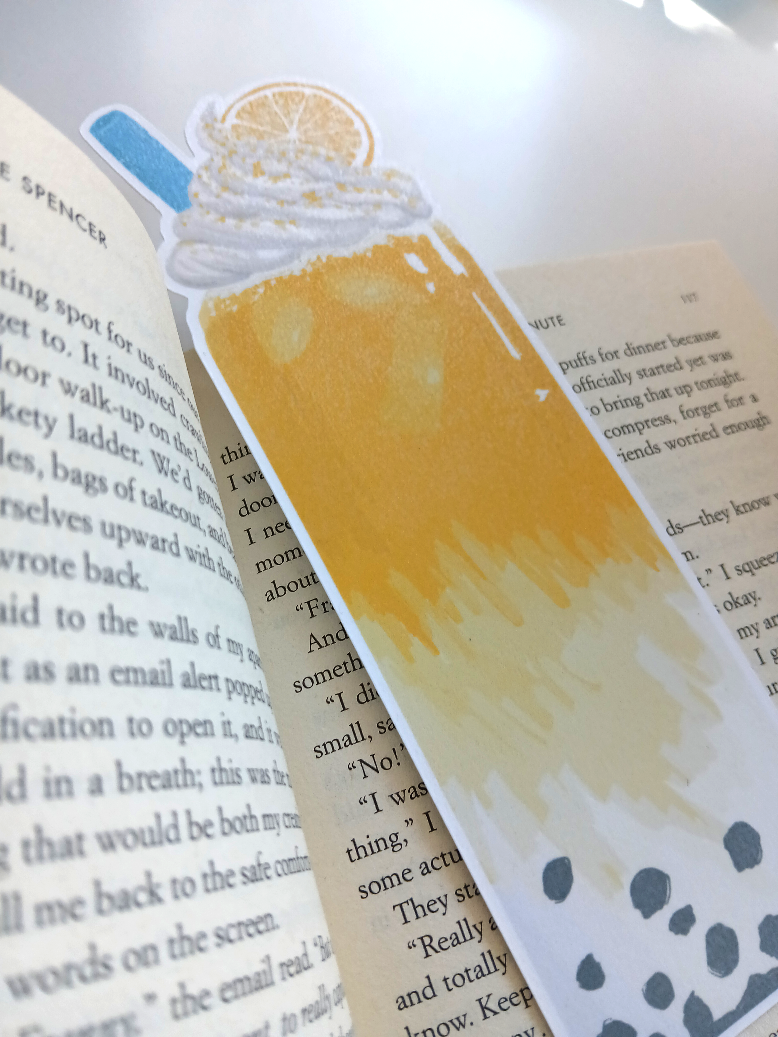 Sour Lemon Boba Graphic Bookmark