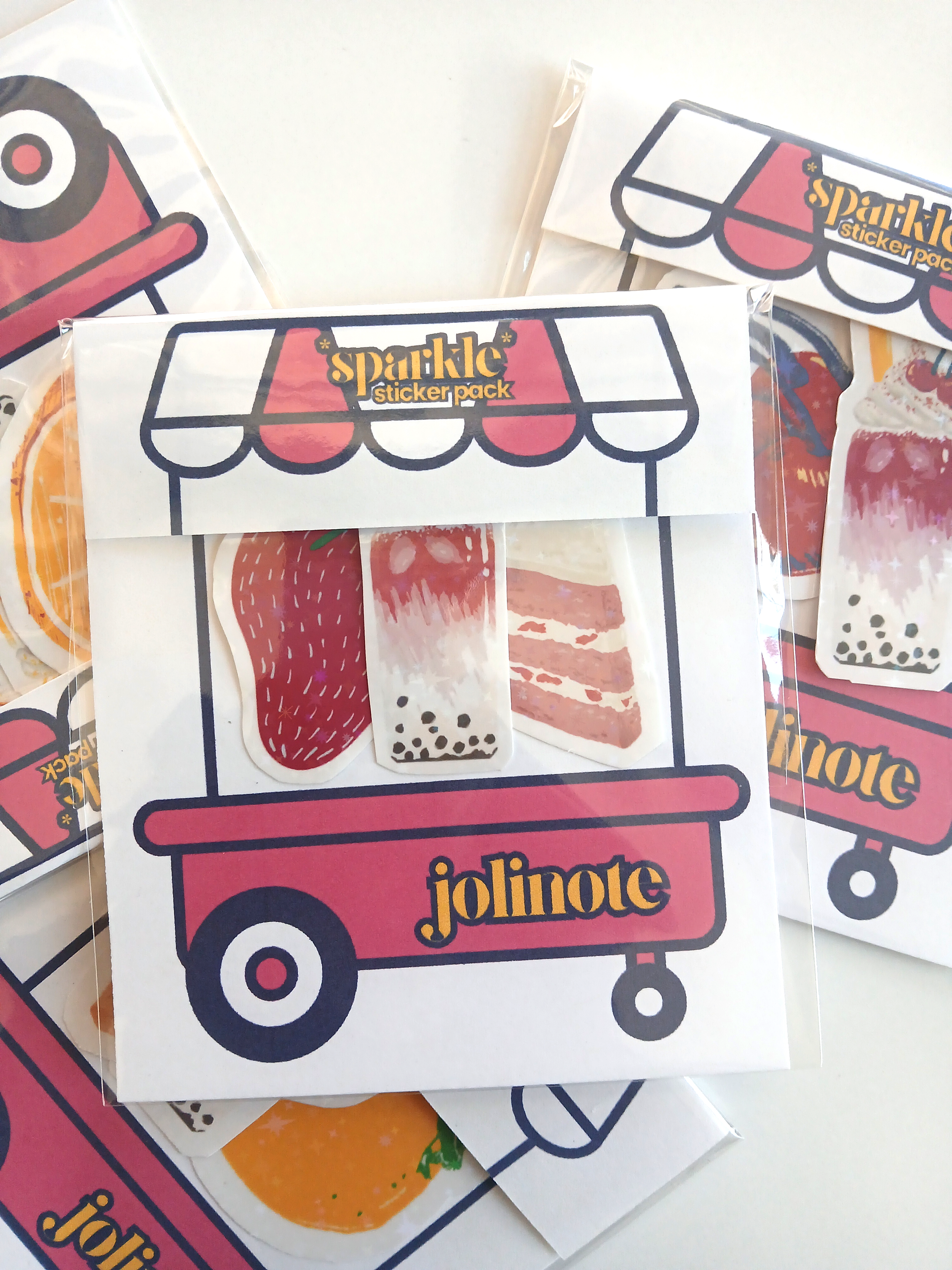 Very Strawberry Glitter Fruit Stickers