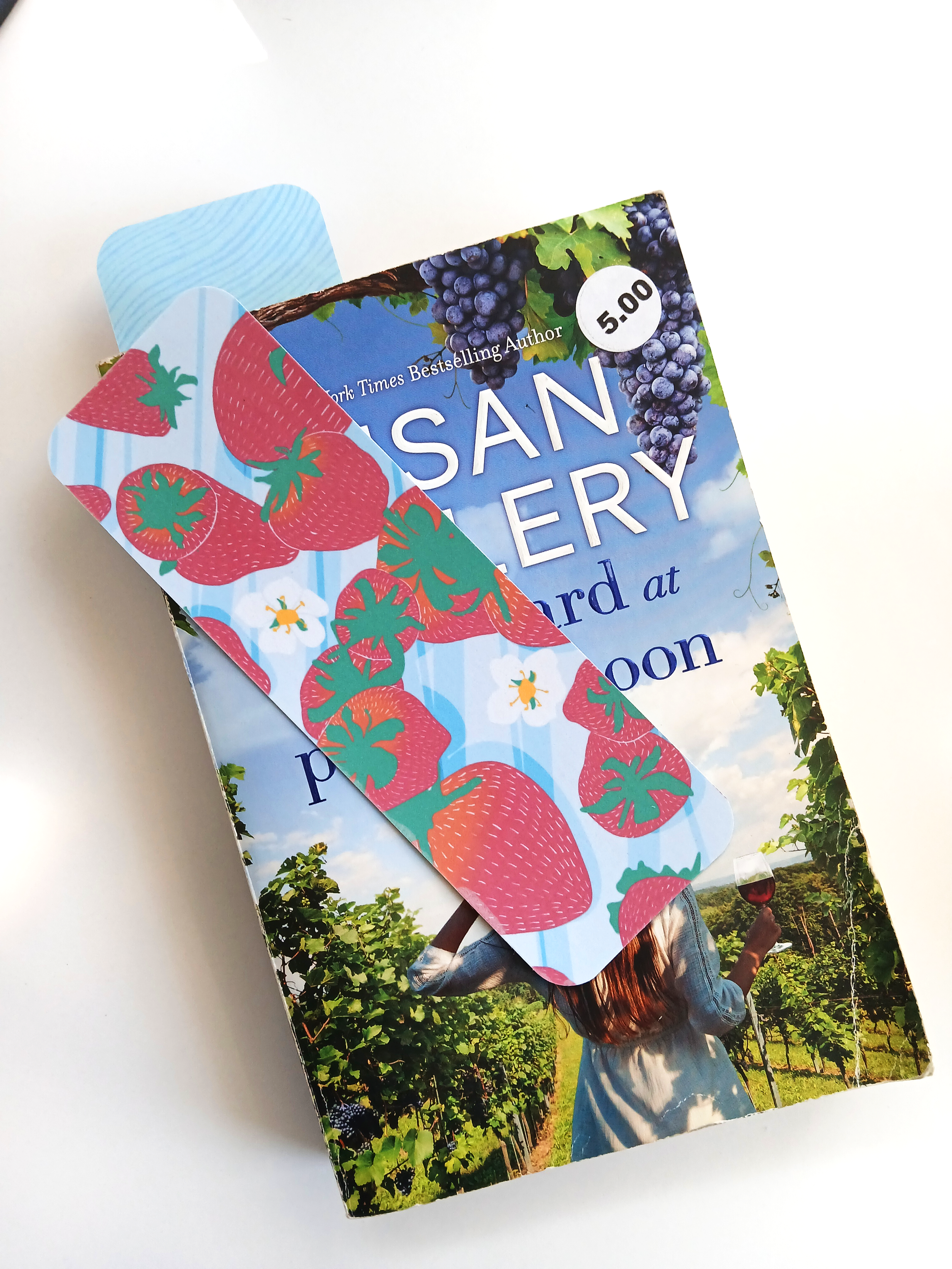 Very Strawberry Pattern Reversible Bookmark