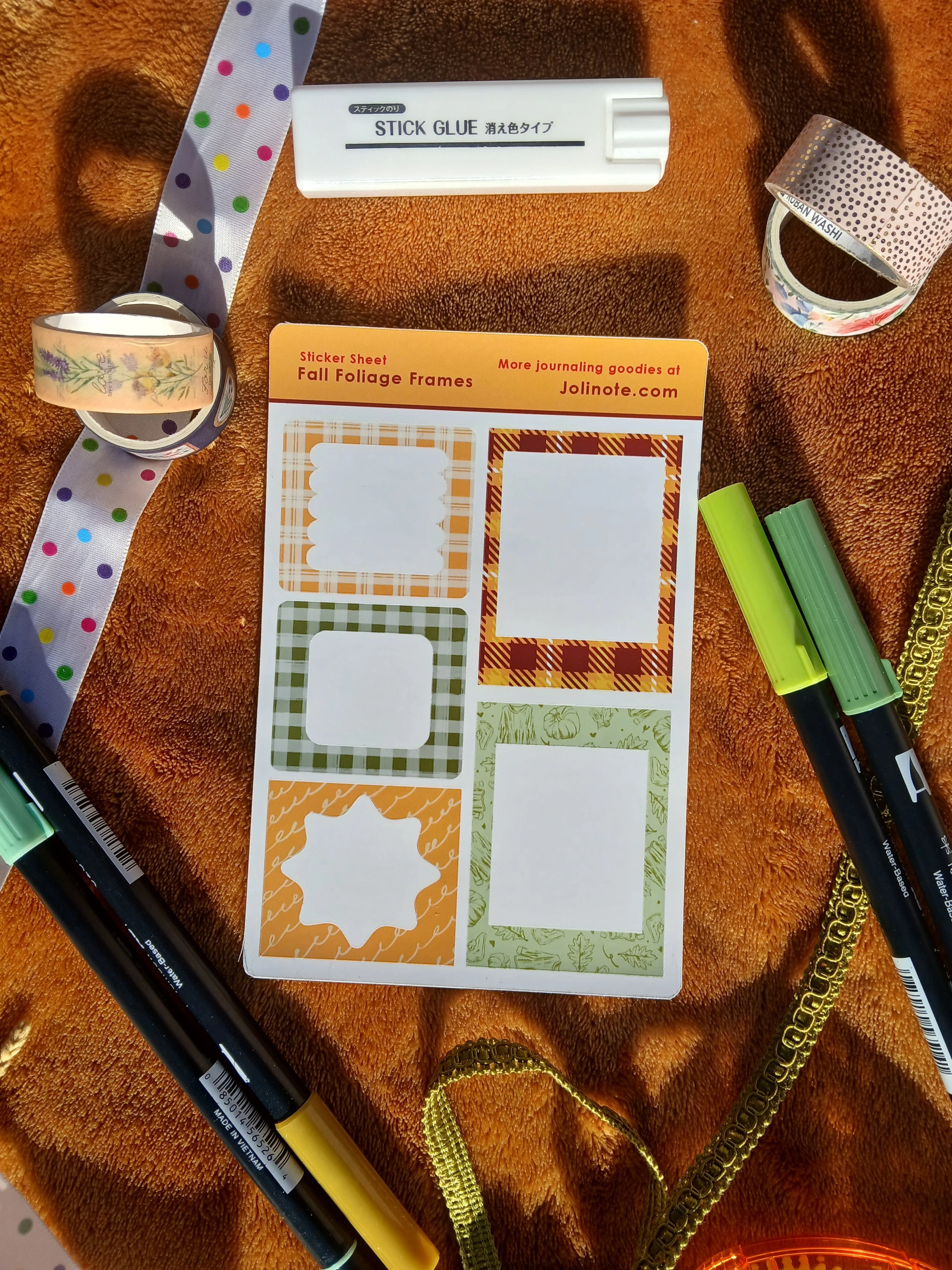 Fall Foliage Frames Sticker Sheet