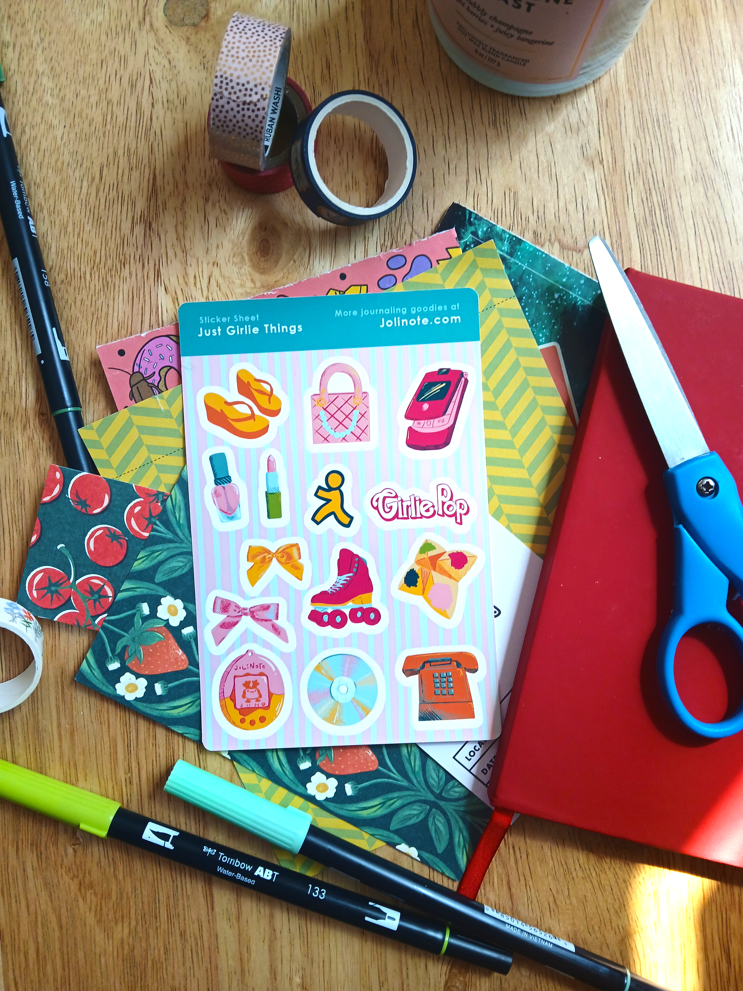 Just Girlie Things 90's Kid Sticker Sheet