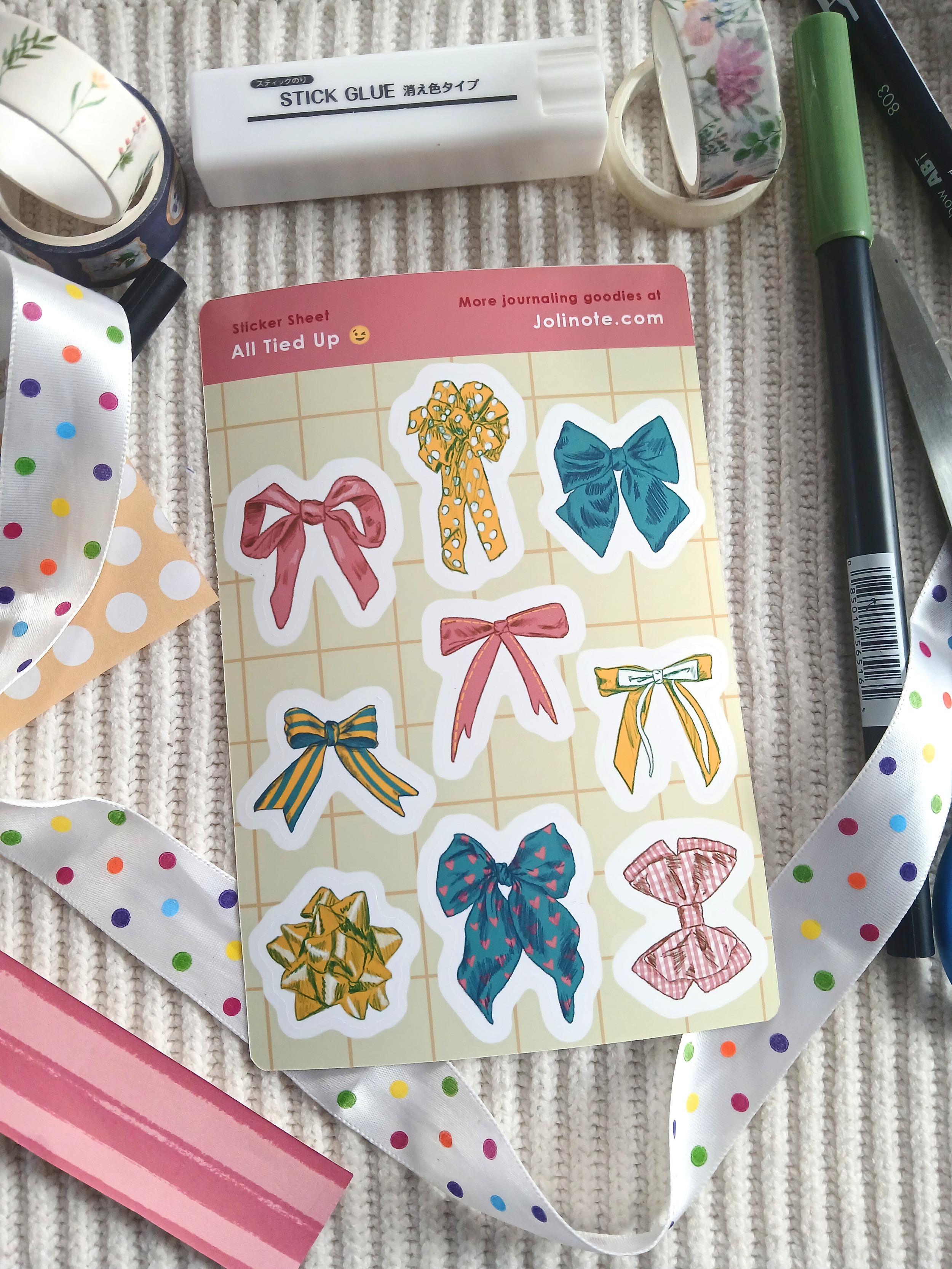 All Tied Up Bow Sticker Sheet