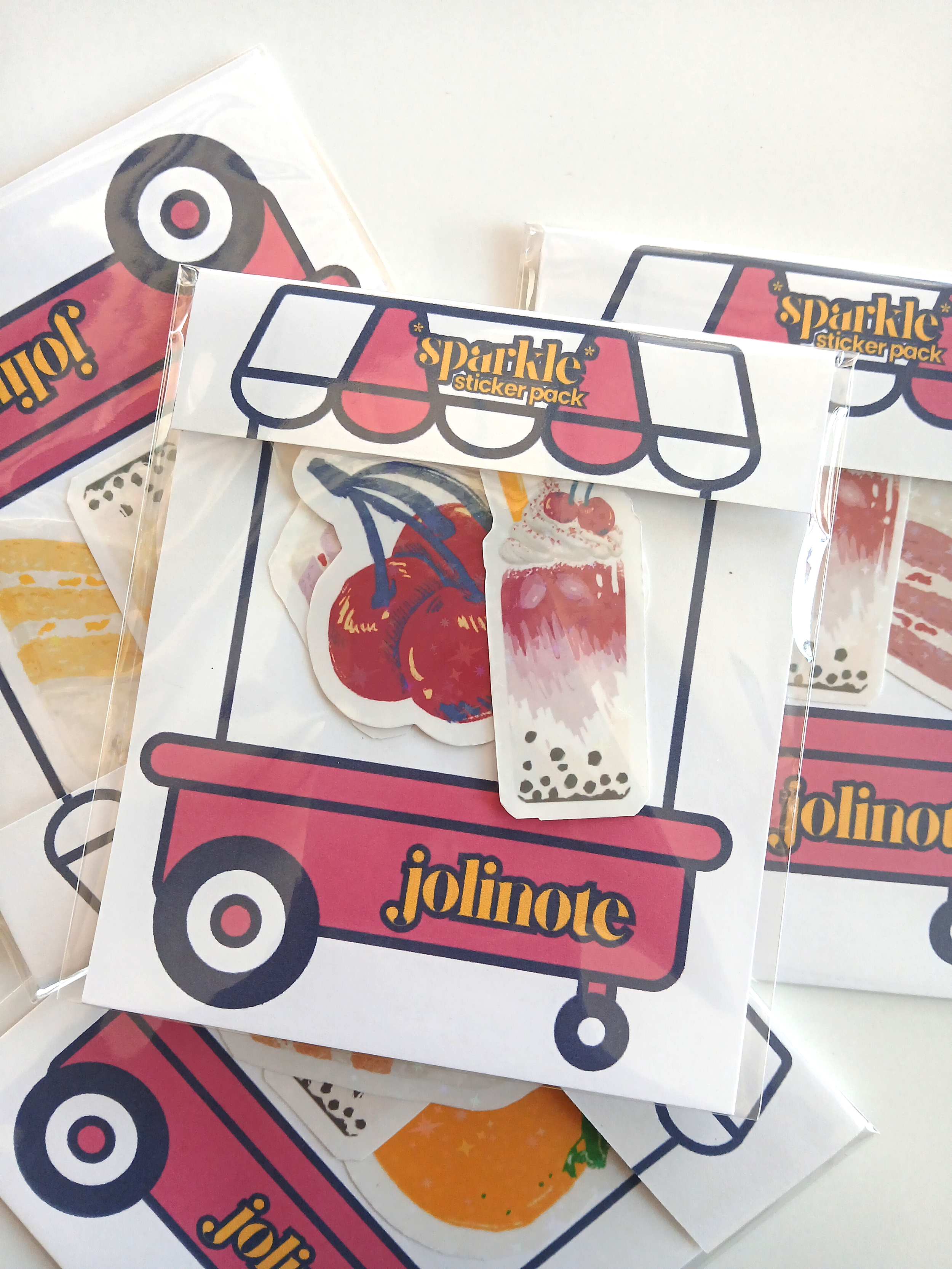 Sweet Cherry Sparkly Sticker Set