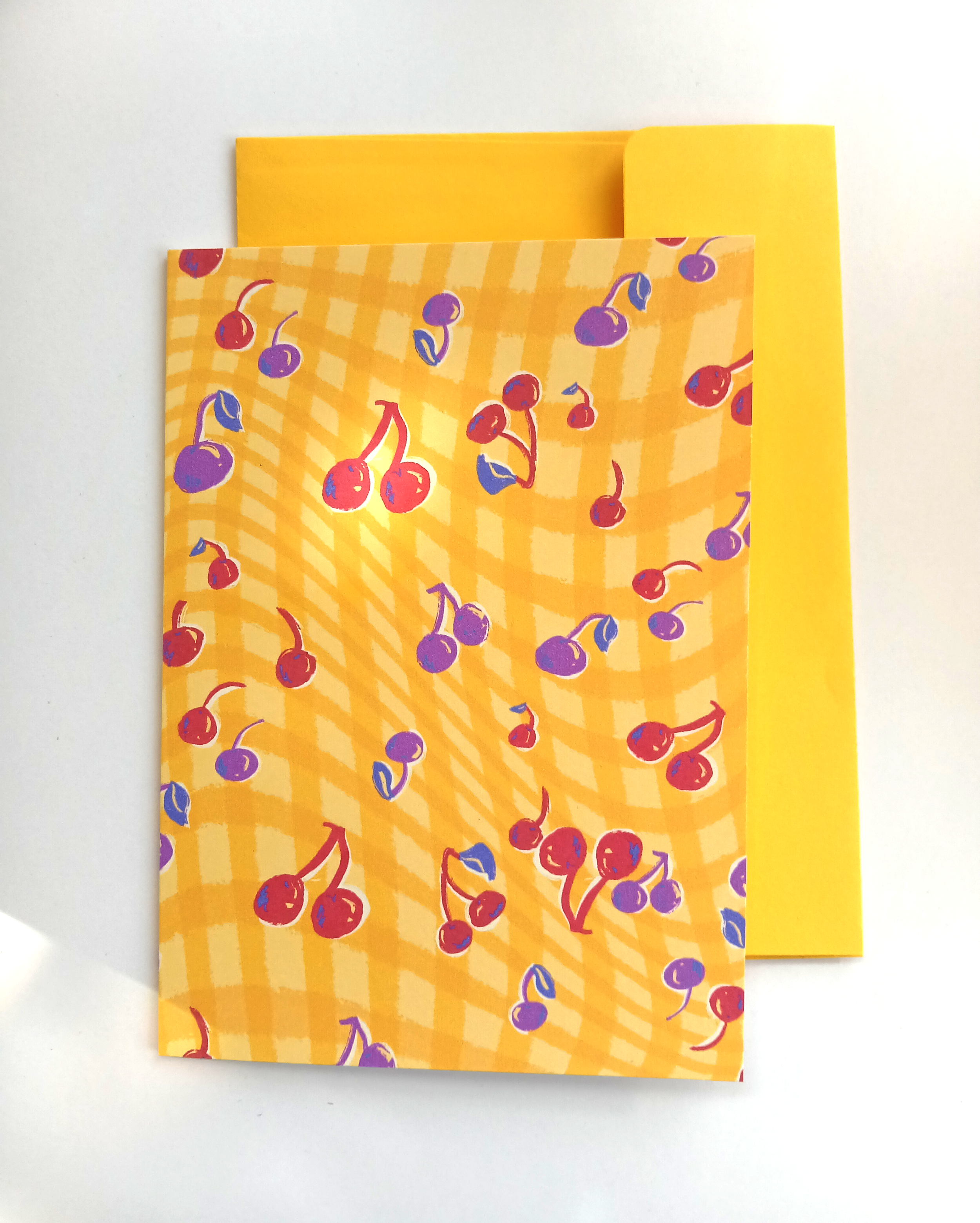 Sweet Cherry Retro Notecard