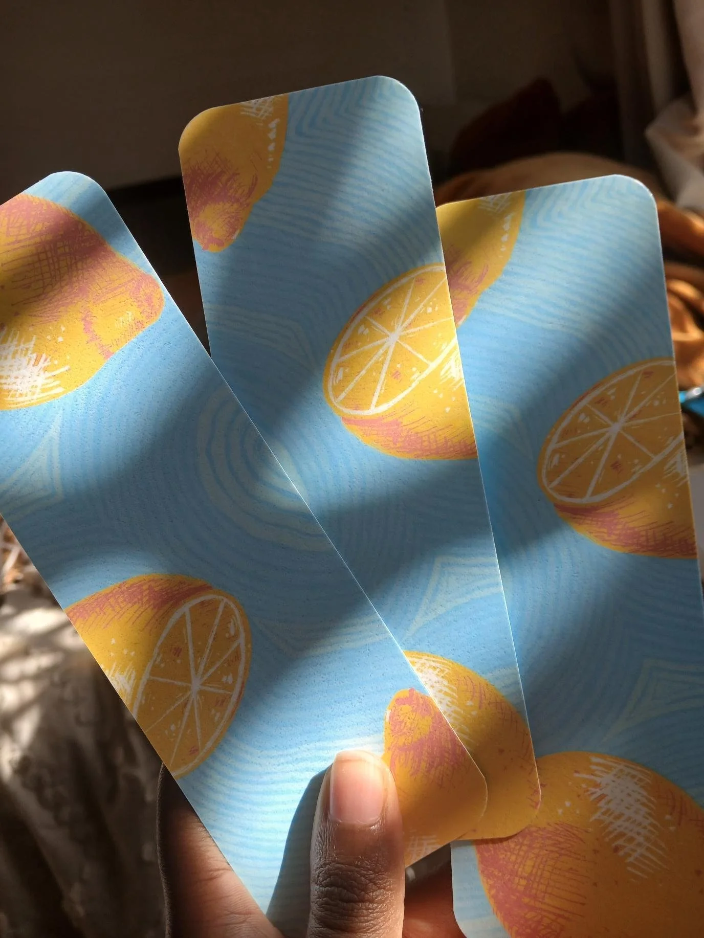 Sour Lemon Pattern Reversible Bookmark