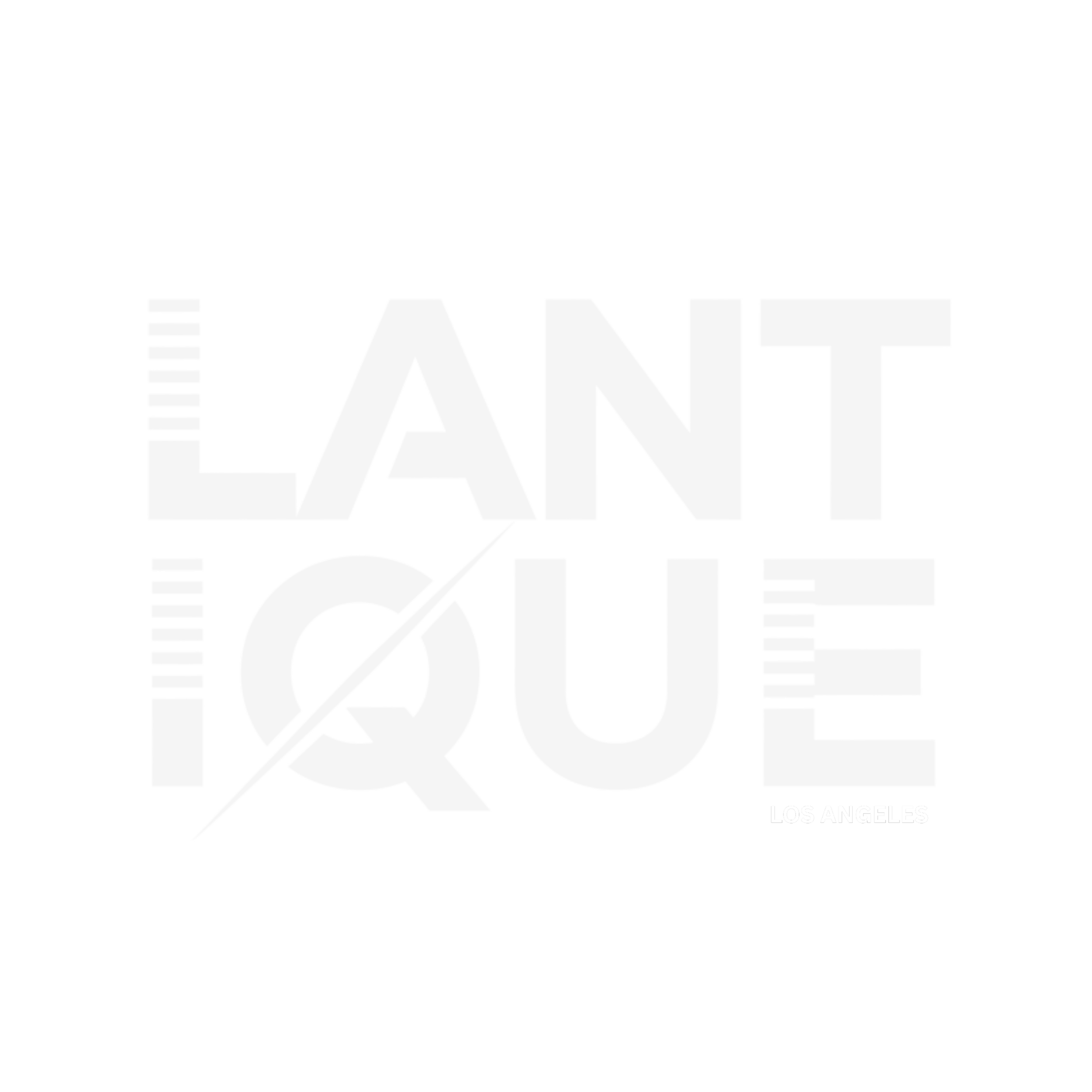 Black and white graphic with large stylized text reading 'ANT QUIZ' and a small label 'LOS ANGELES' in the bottom right corner.