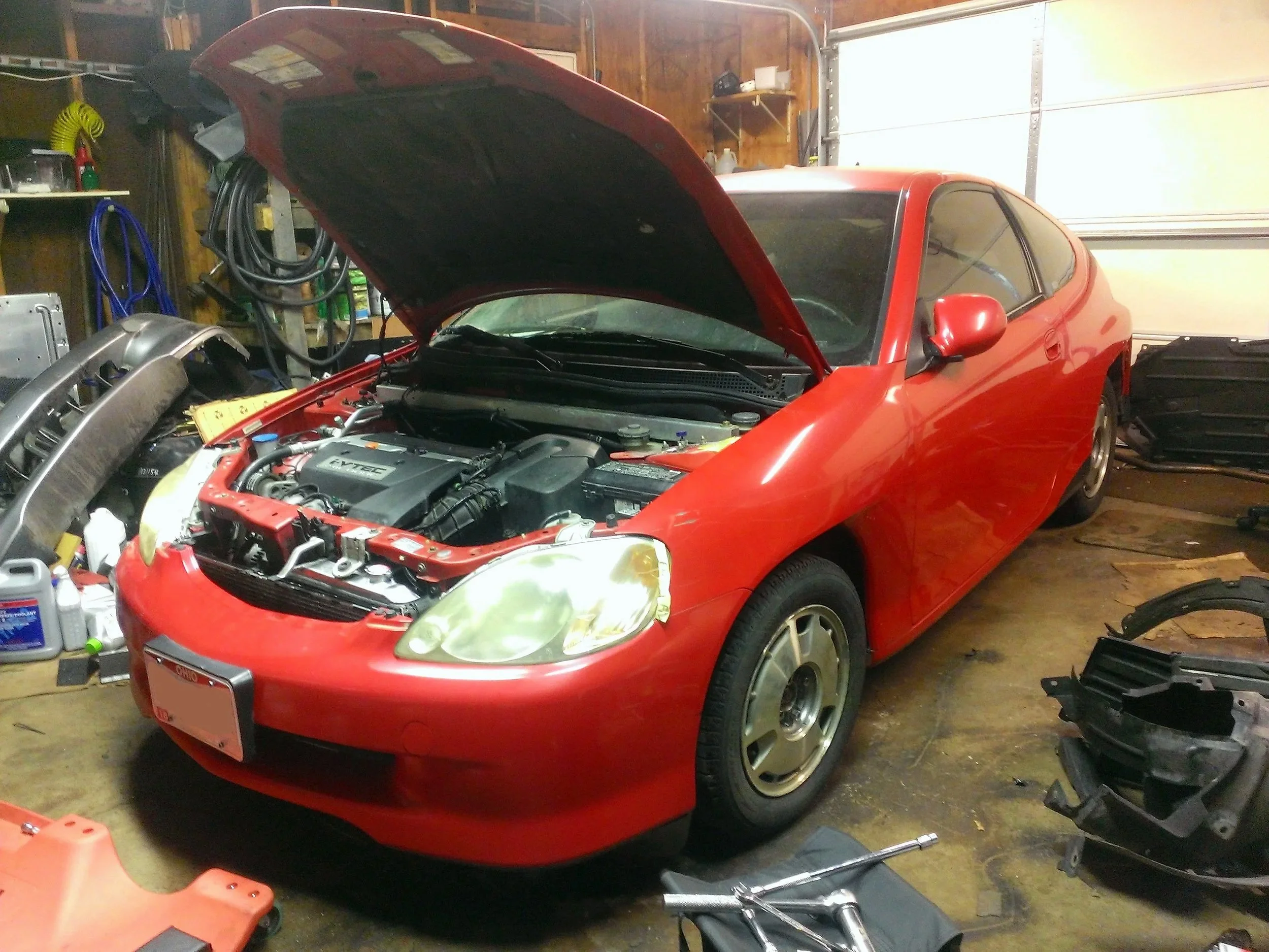 2000 Honda insight swapped with EP3 engine and matching Transmission with 4.76 Final Drive 5 speed. EP3 Stock intake box and 2.5inch exhaust, running on Hondata KPro programmable ECU with RSX Type S base map